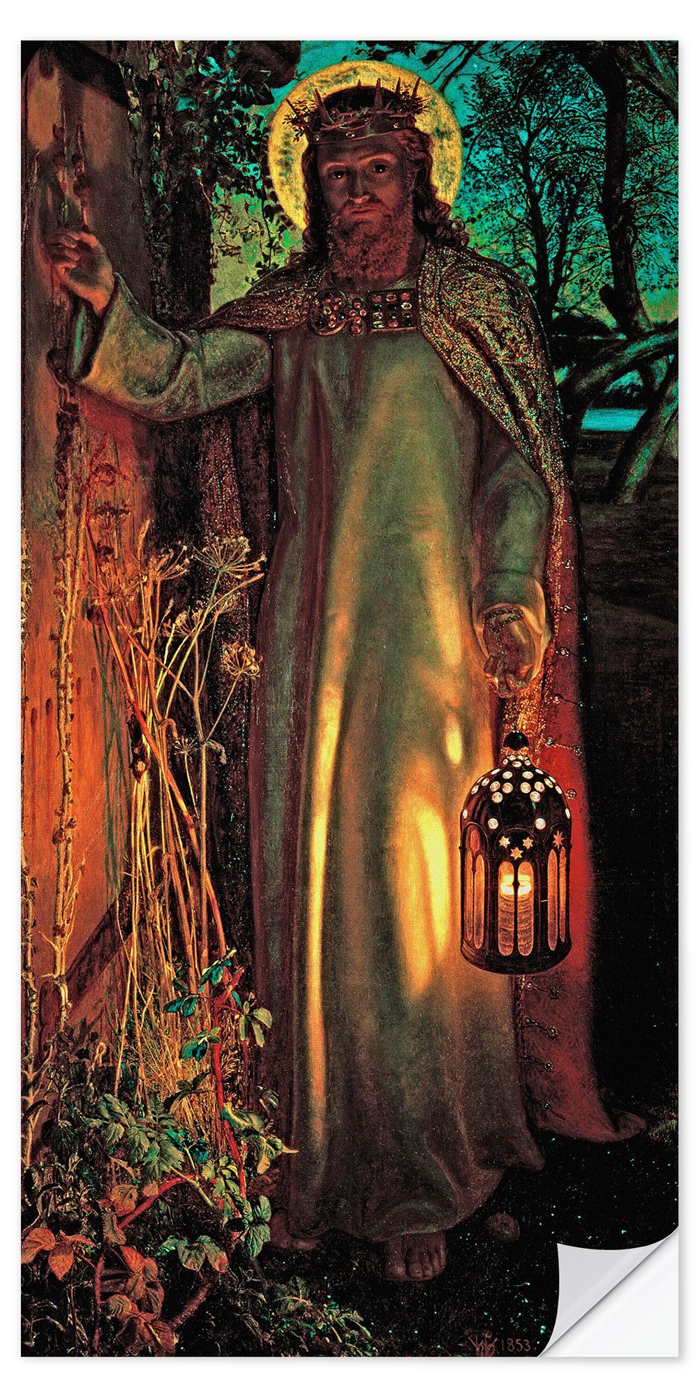 Posterlounge Wandfolie William Holman Hunt, Das Licht der Welt, Malerei