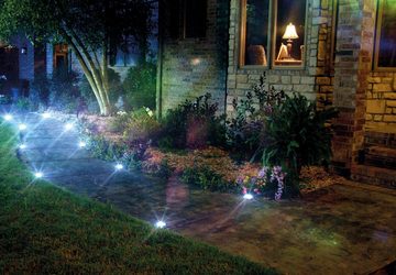 MediaShop LED Gartenleuchte DISK LIGHTS, LED fest integriert, Set mit 8 Stück