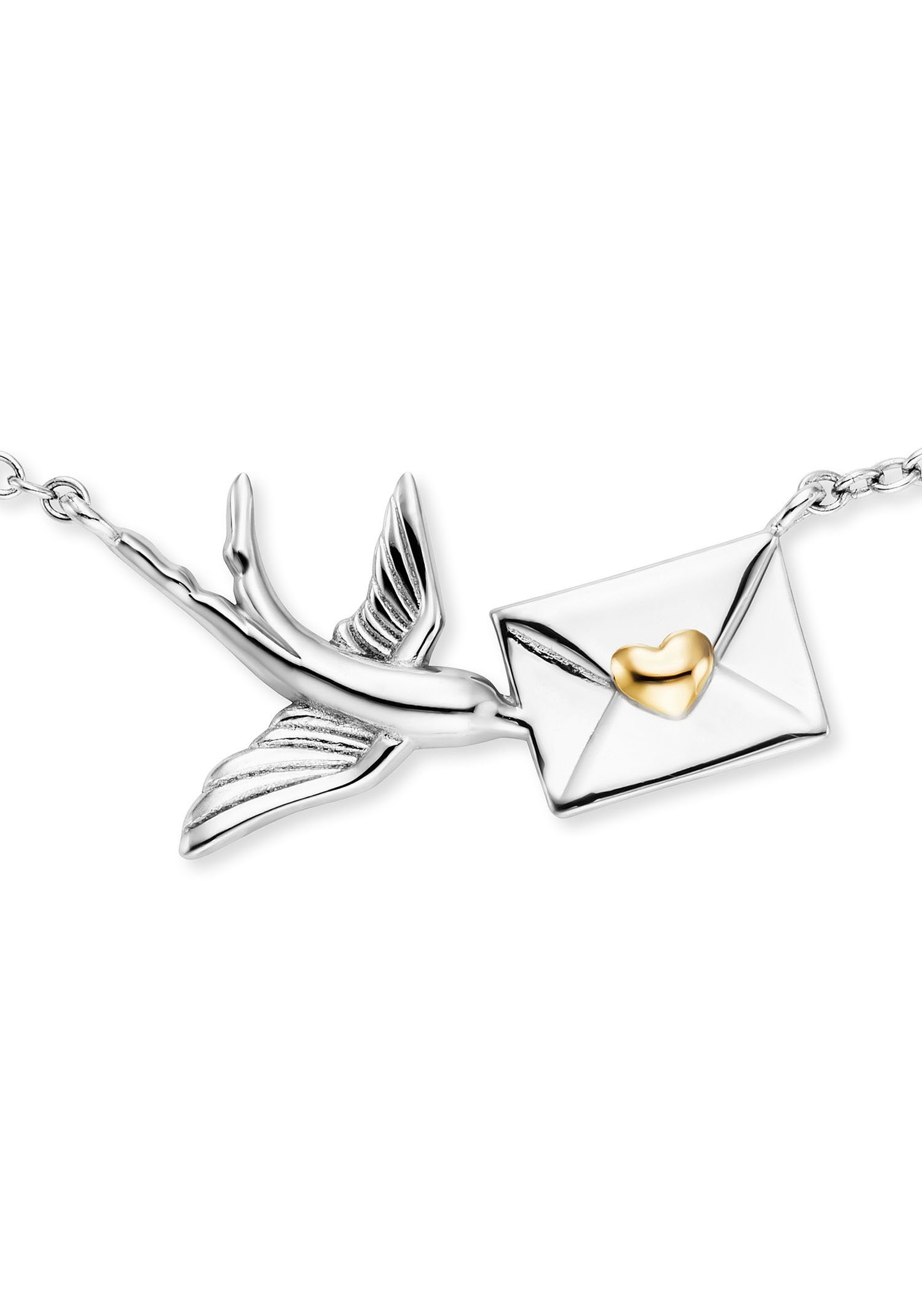 Engelsrufer Kette mit Anhänger Schmuck Liebespost, Geschenk, ERN-LETTER-BIRD-BIG und Schwalbe