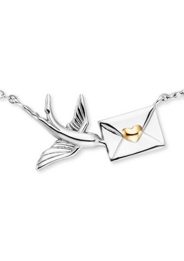 Engelsrufer Kette mit Anhänger Schmuck Geschenk, Schwalbe und Liebespost, ERN-LETTER-BIRD-BIG