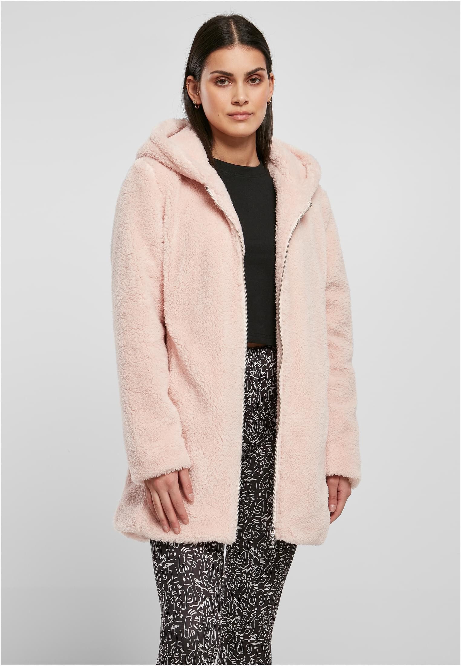 URBAN CLASSICS Outdoorjacke Damen Sherpa Jacket Two-way-Zipper