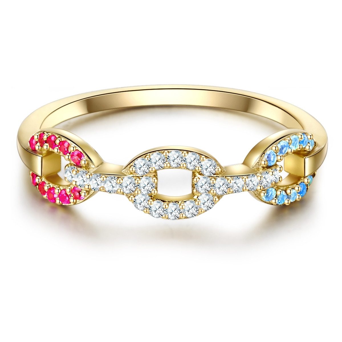 Lulu & Jane Fingerring gelbgold, mit Zirkonia