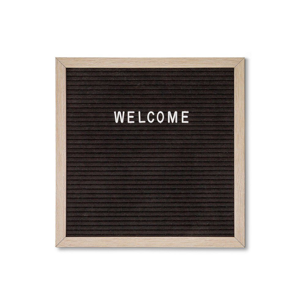 Showdown Displays Standregal Letterboard - 30x30cm - Holz - Hellbraun / Schwarz, 1-tlg.