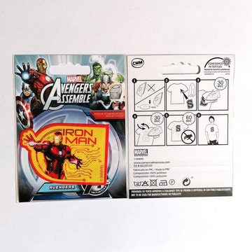 Catch the Patch Aufnäher Bügelbild, Aufbügler, Applikationen, Patches, Flicken, zum aufbügeln, Polyester, Avengers Iron Man Comic - Größe: 4,8 x 6,8 cm