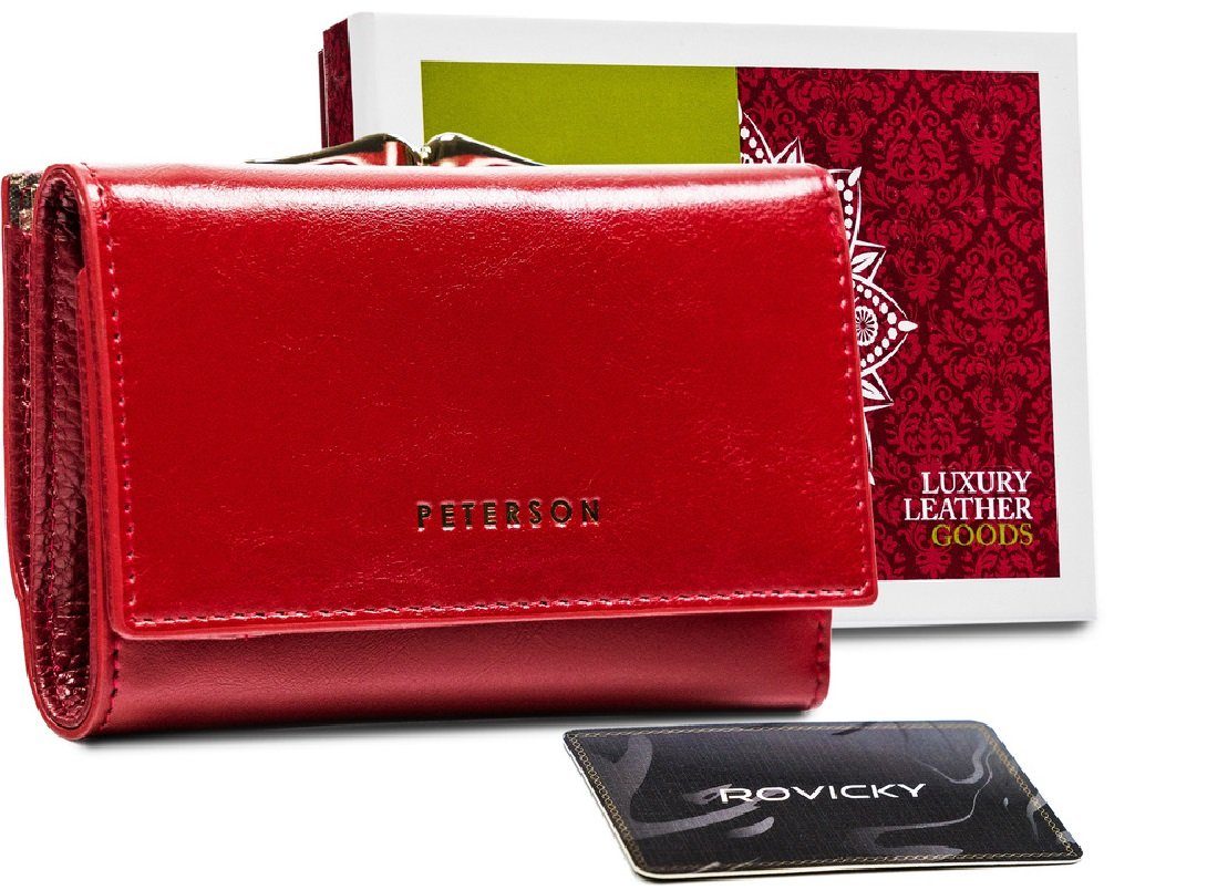 PETERSONⓇ Geldbörse Damen Brieftasche Leder Portmonee günstig online kaufen