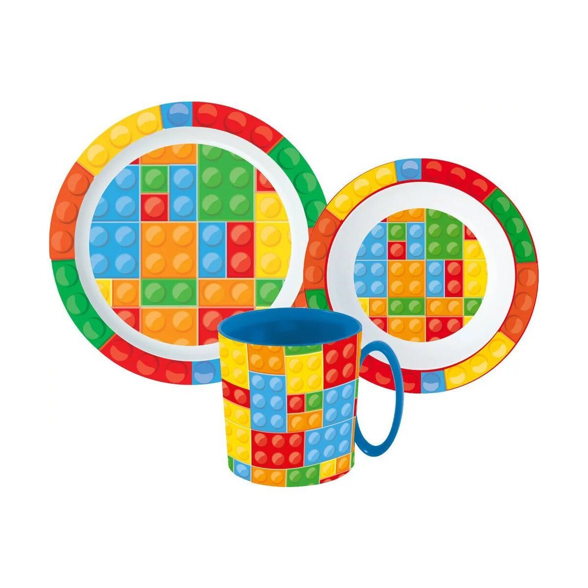 LEGO® Kindergeschirr-Set Bricks Bricks Lego Muster Geschirrset, Mikro-Set