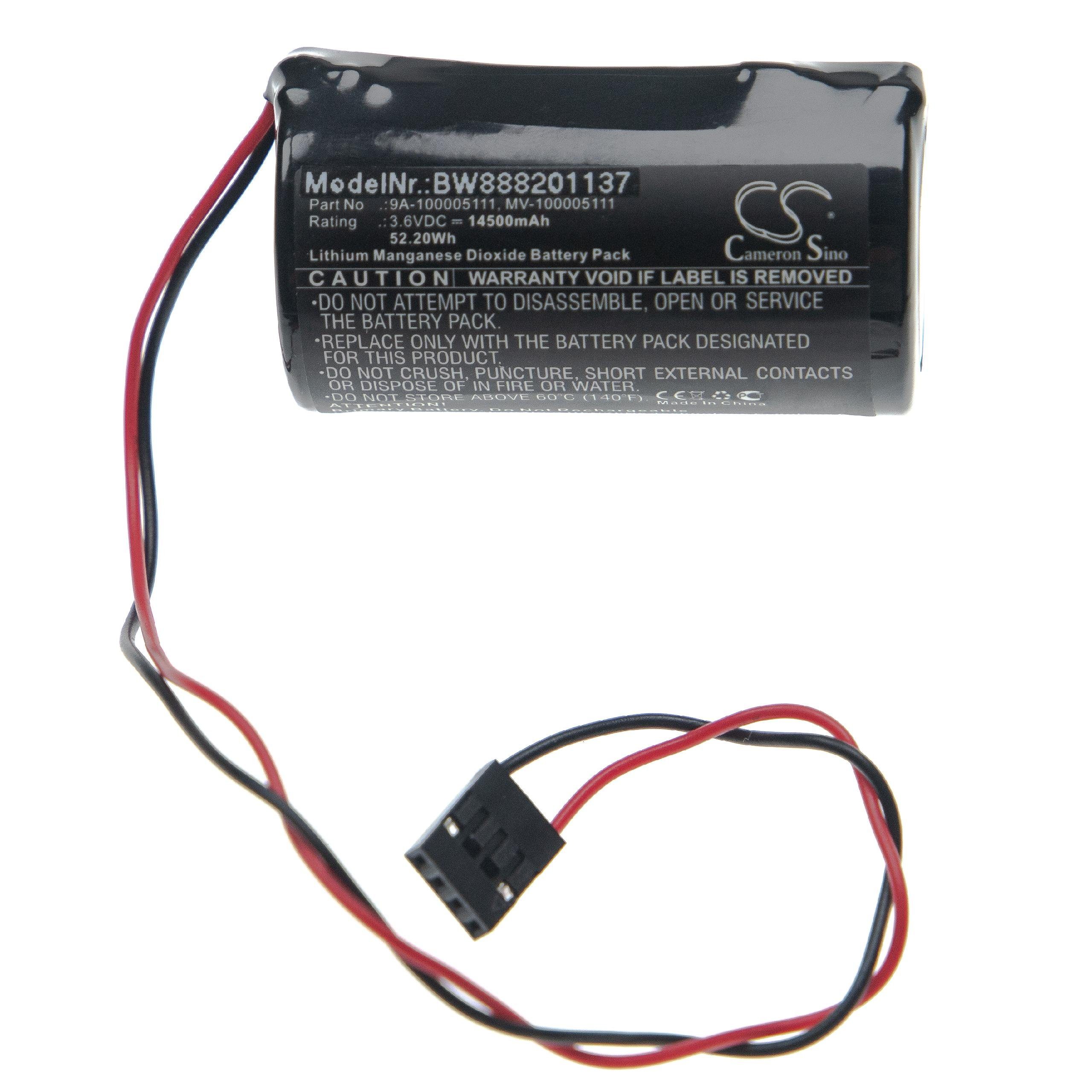 vhbw V) 14500 Akku Li-MnO2 mAh (3,6