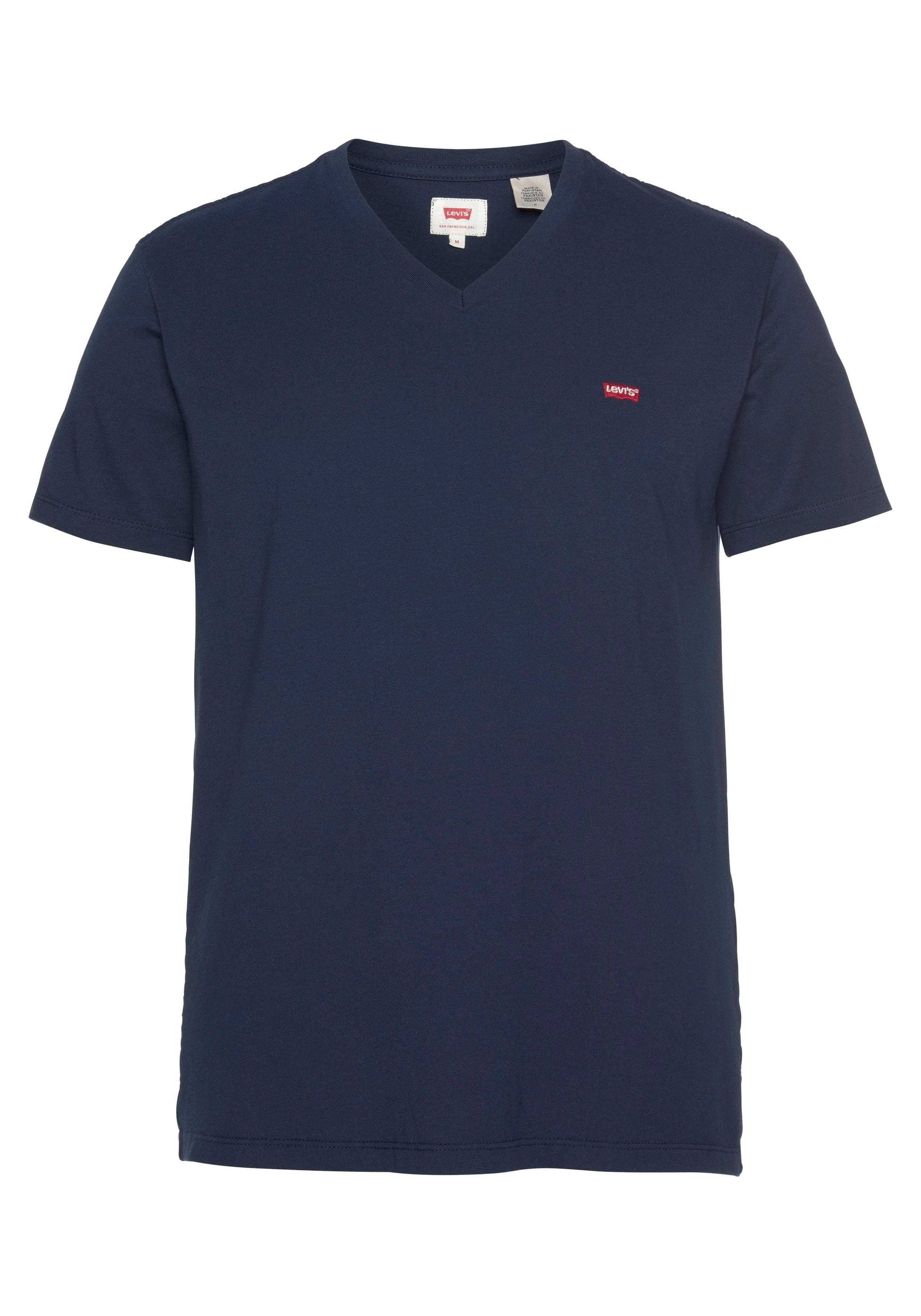 Levi's® V-Shirt LE ORIGINAL HM VNECK mit Logostickerei dress blues