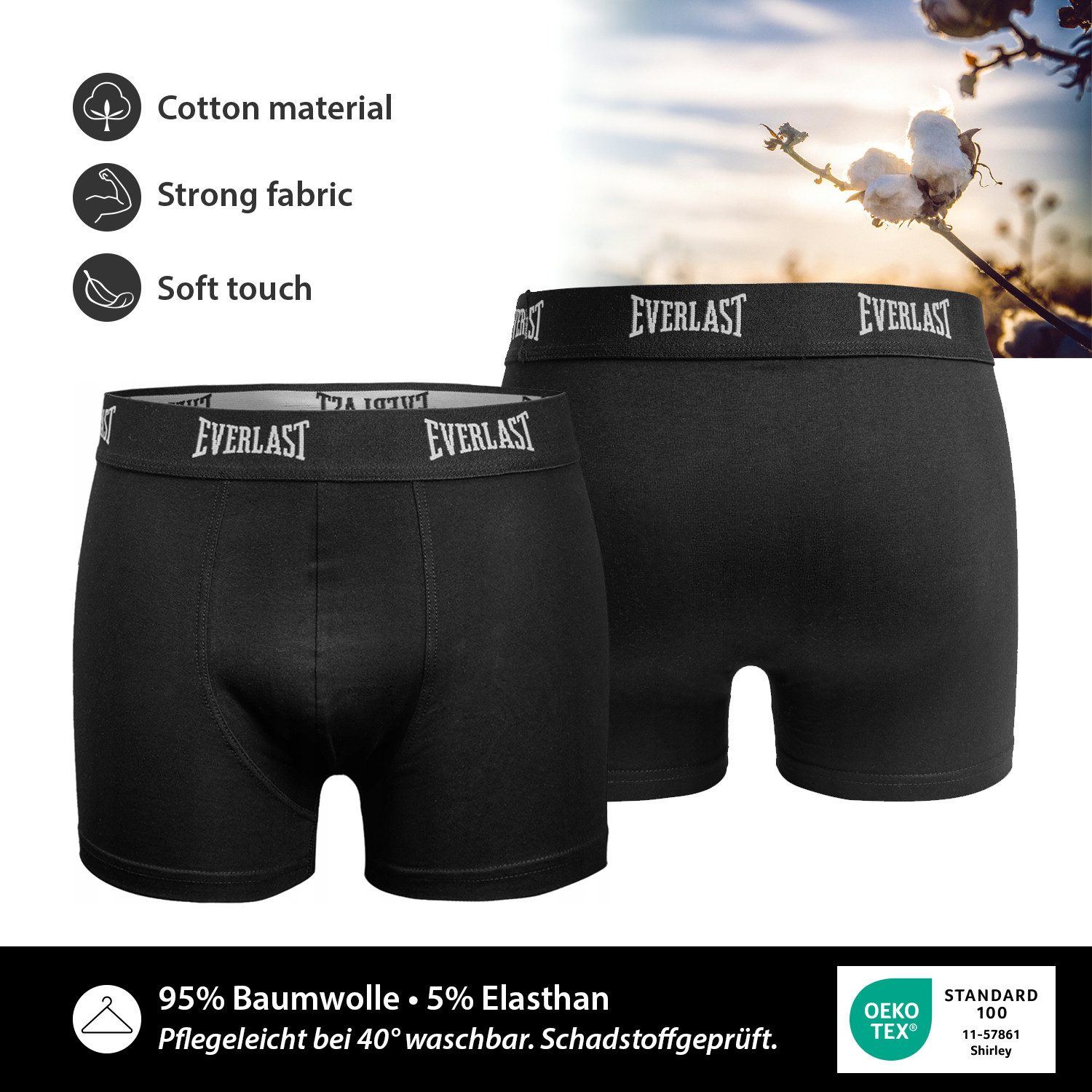 Everlast Boxershorts Herren Unterhosen 4er Pack aus Baumwolle günstig online kaufen
