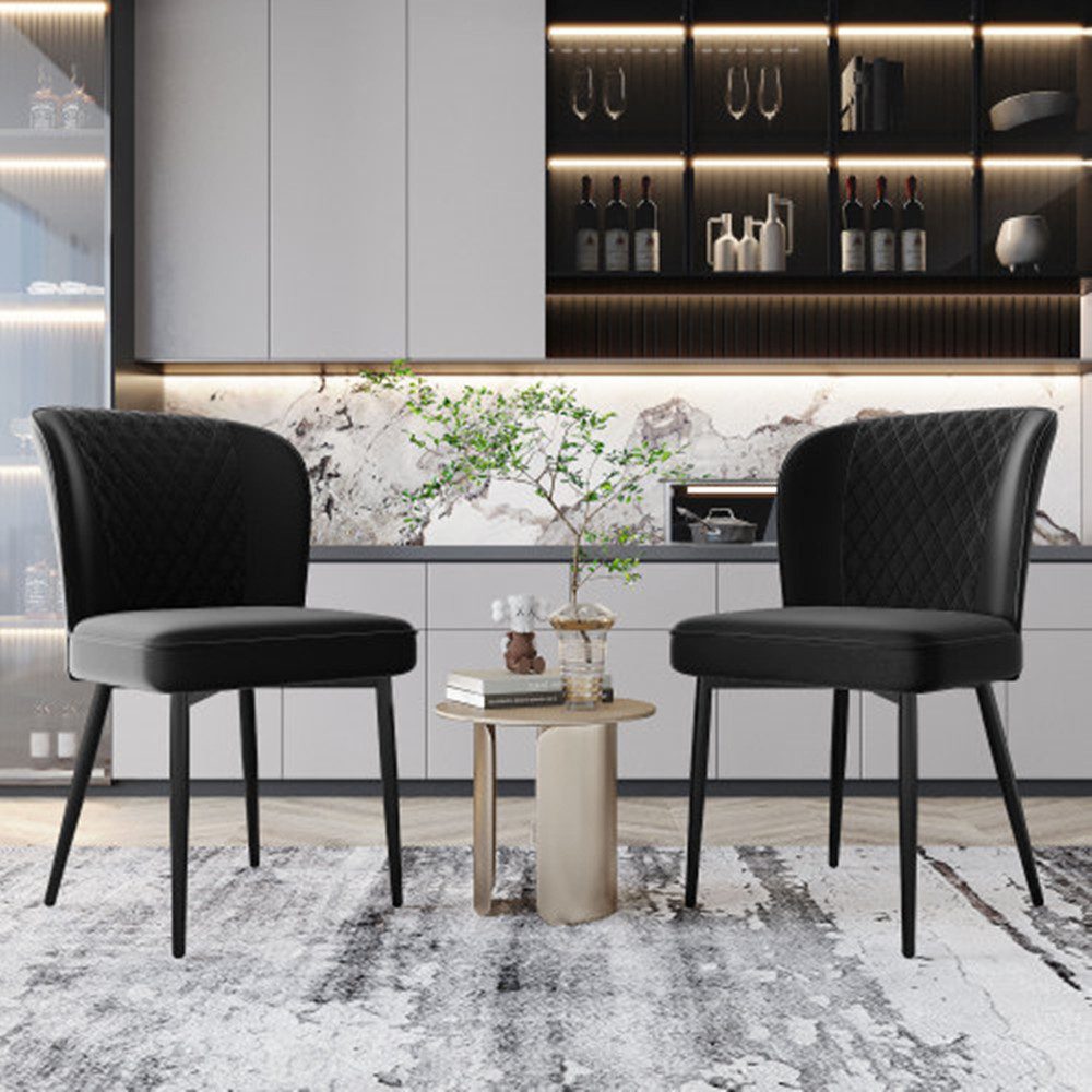 Esszimmerstuhl Esszimmerstuhl (2 St), Schwarz,Polsterstuhl Design Stuhl mit