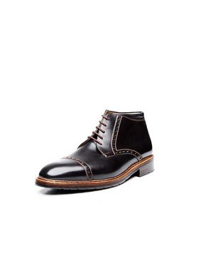 Heinrich Dinkelacker Luzern Quarter-Brogue SC Businessschuh Stiefelette Herren Stiefelette Leder handgefertigt, Schnürstiefel