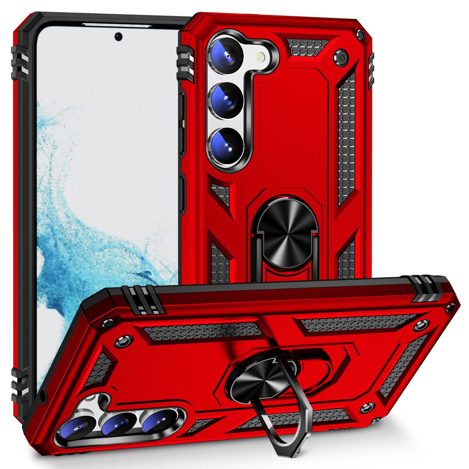 Mycotech Handyhülle Outdoor Armor Case Samsung Hülle Für Samsung Galaxy S23-Rot