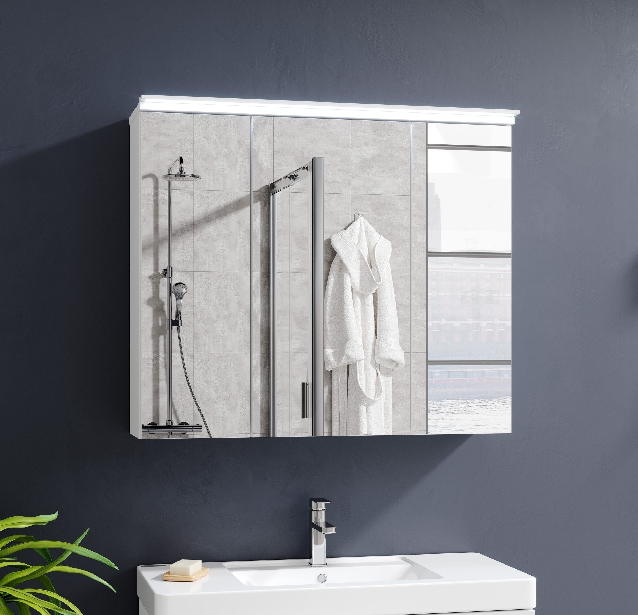 BEGA BBK Badezimmerspiegelschrank 80 x 68 x 23 cm (B/H/T)