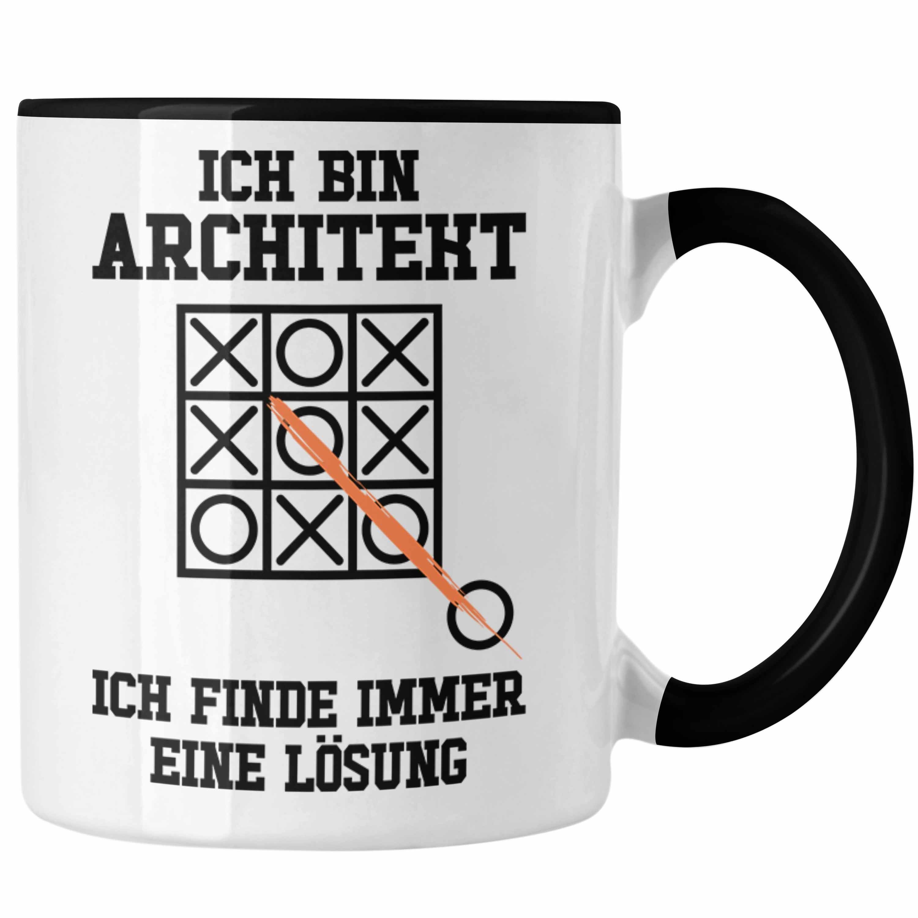 Architekten Kaffeetasse Architekt Tasse Tasse - Trendation Männer Spruch Geschenk Lustig Geschenkidee Schwarz mit Trendation Architektur