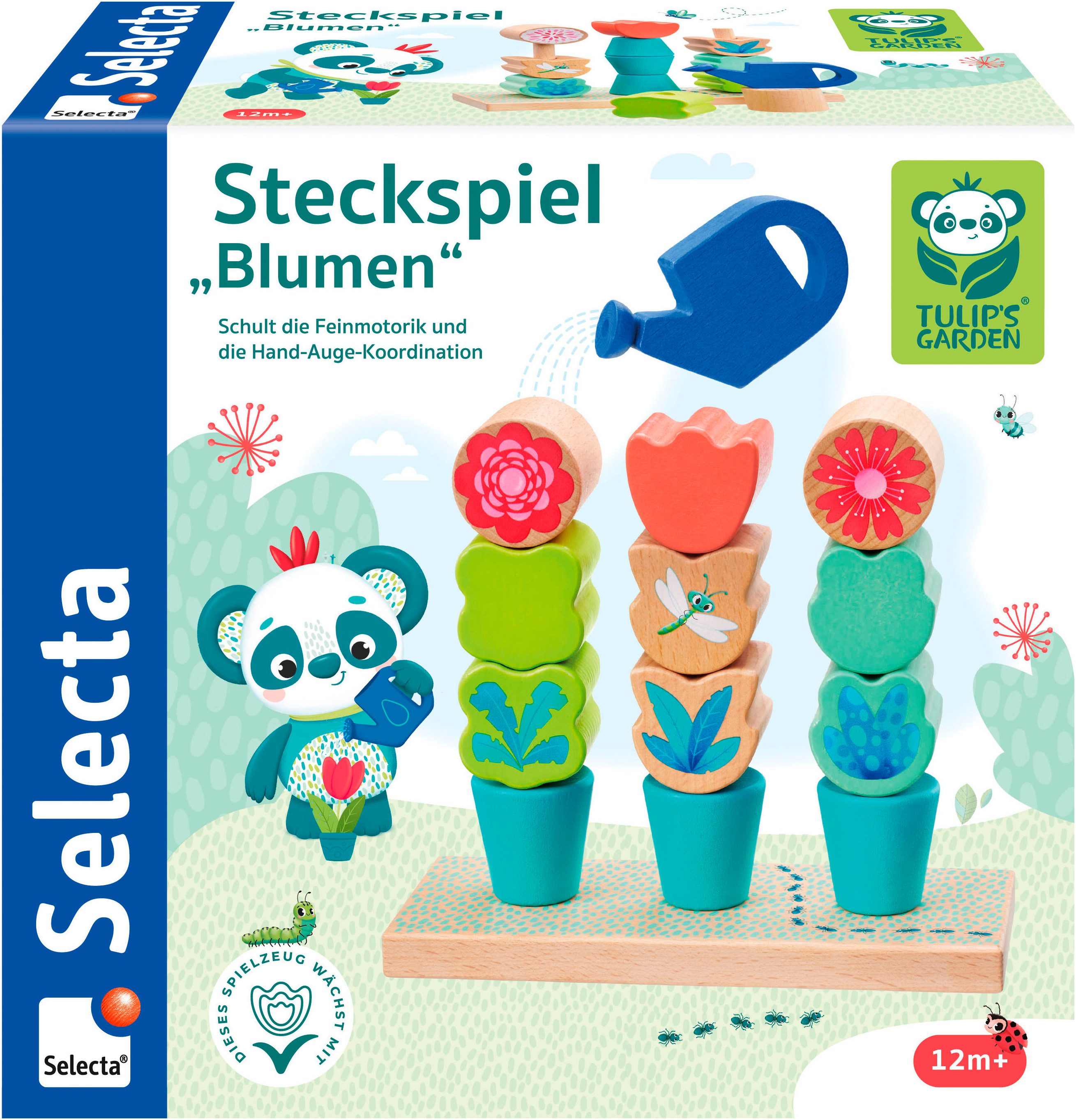 Steckspielzeug Selecta Blumen Steckspiel