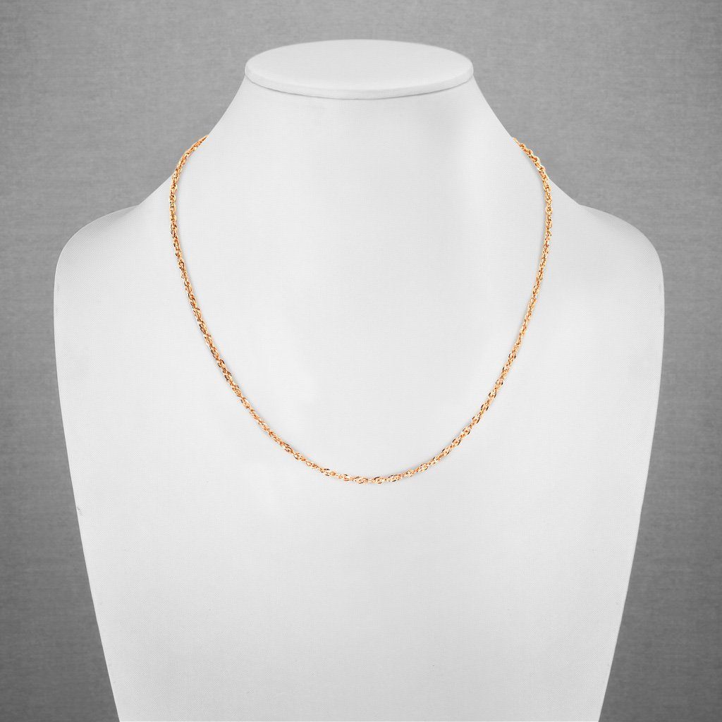 Kette Edelstahl Unisex Halskette Necklace Rosegold (1-tlg), aus Ketten-Set BUNGSA