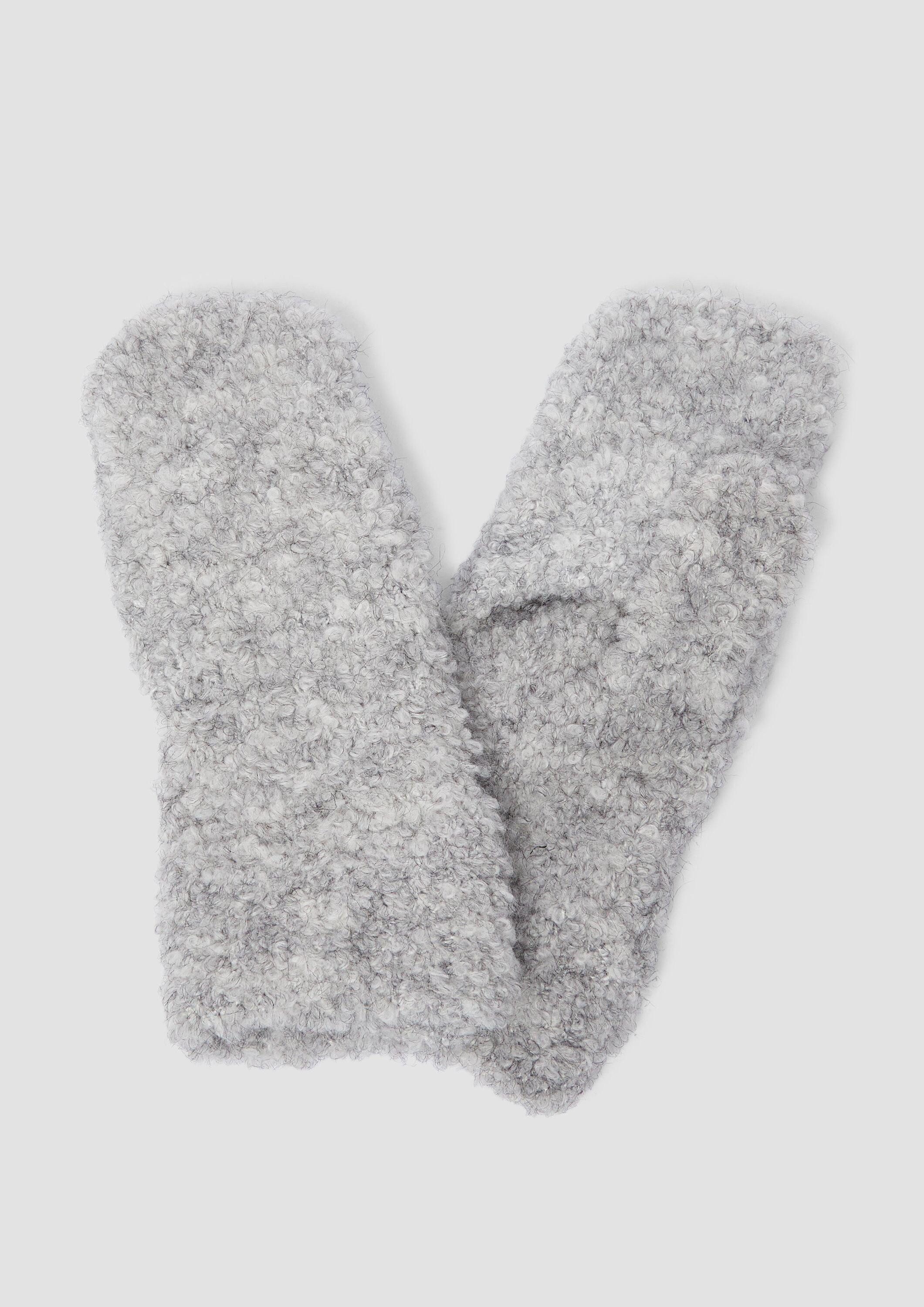 s.Oliver Strickhandschuhe Handschuhe Fäustlinge aus Bouclé-Strick