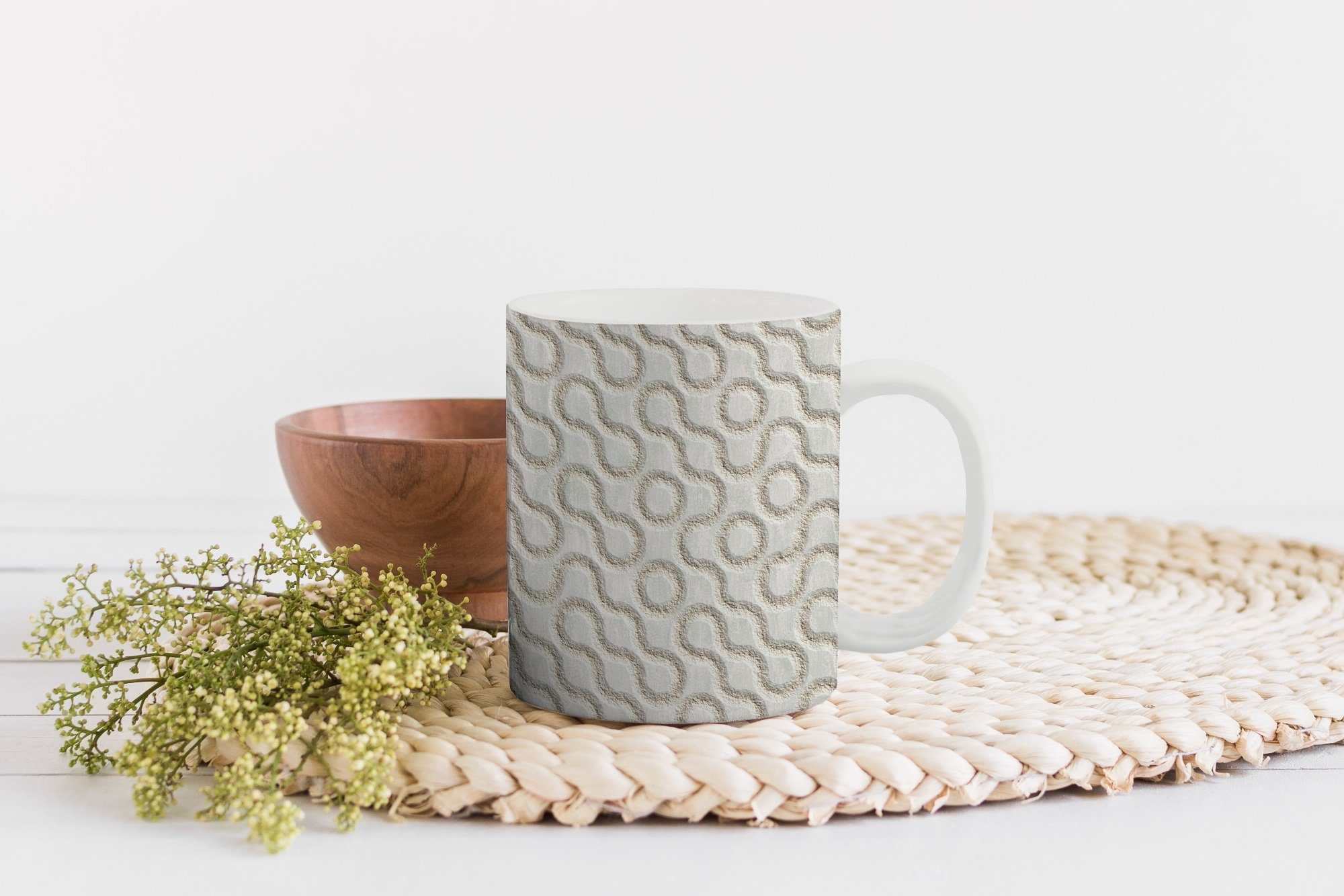 Teetasse, - Geschenk Muster Tasse Becher, - - Steine Kaffeetassen, MuchoWow Industriell, Keramik, Teetasse, Abstrakt