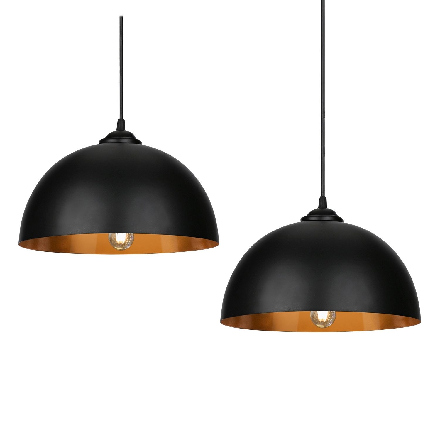 Clanmacy Pendelleuchte 2er Lampenschirm Industrielle Vintage günstig online kaufen
