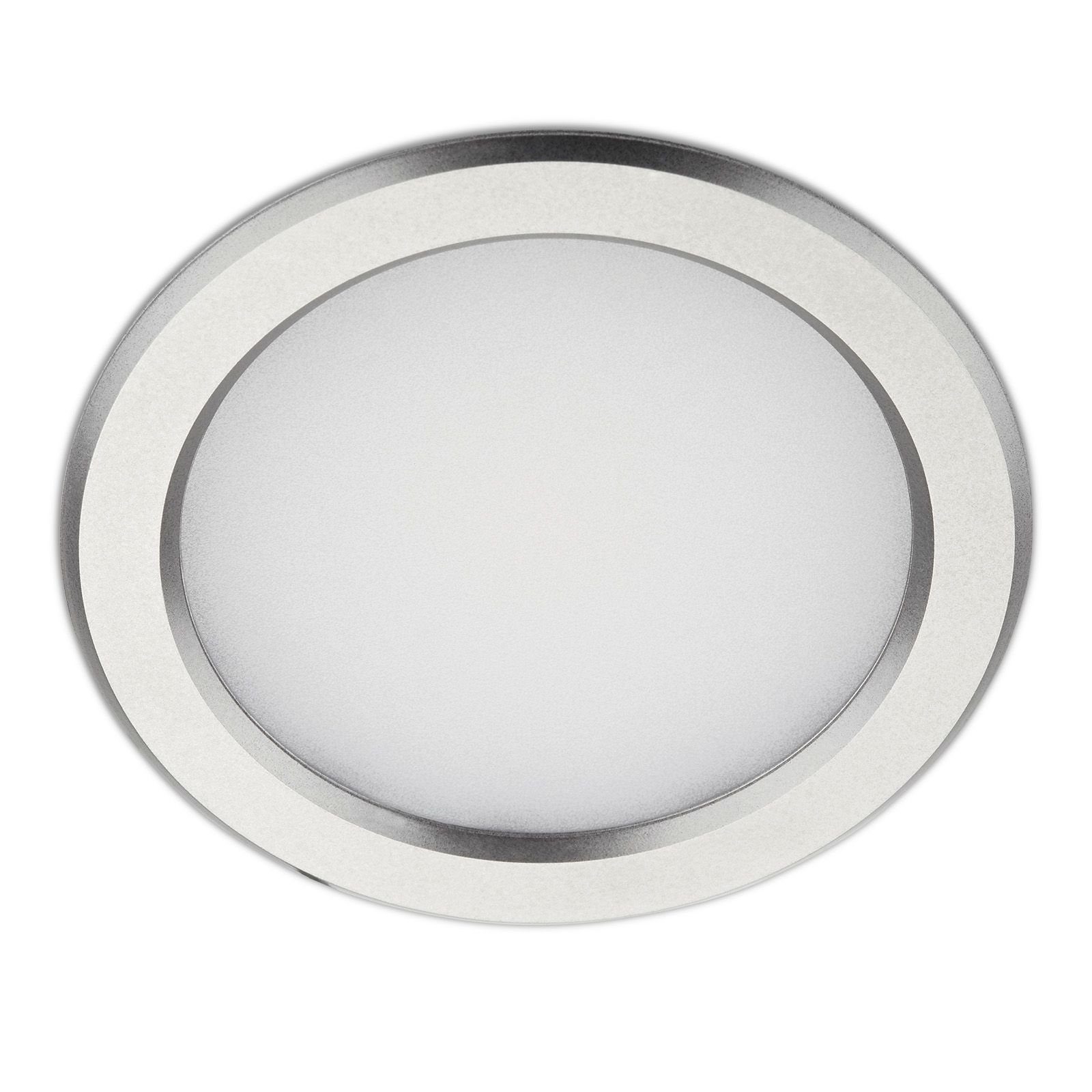 SO-TECH® LED-Leuchte Einbaustrahler STELLA 12V/2,5W Einbaudurchmesser 68 mm, Edelstahloptik, Lichtfarbe warmweiß 2700 K