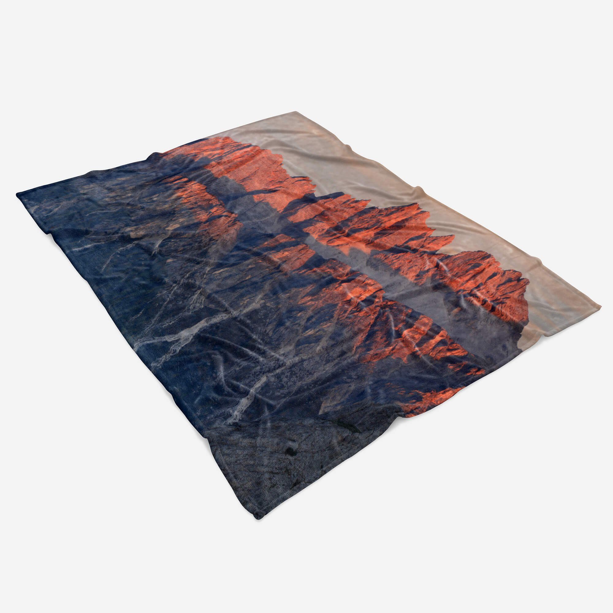 Dolomiten Art (1-St), Fotomotiv Berge Saunatuch Klippen, Handtuch Strandhandtuch mit Handtuch Kuscheldecke Sinus Handtücher Baumwolle-Polyester-Mix