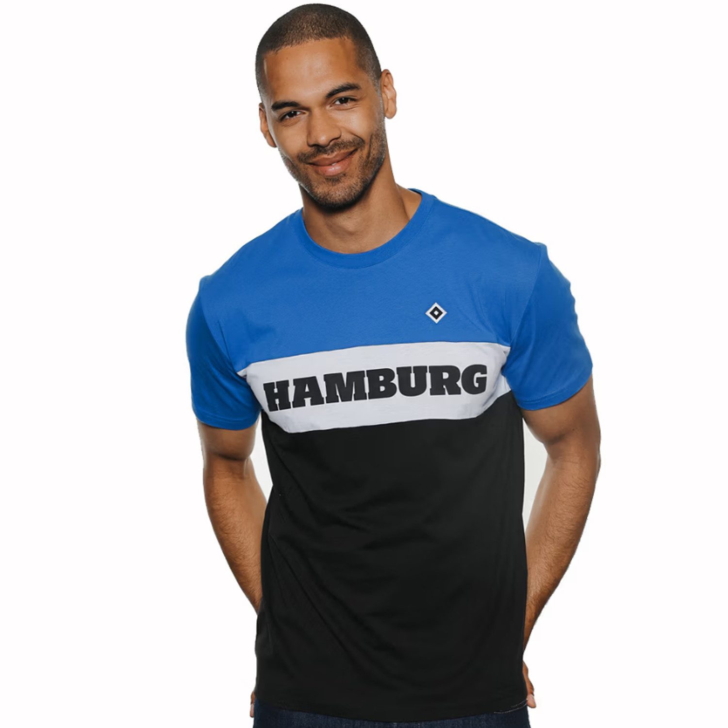 Hamburger SV T-Shirt HSV ELIOT Blockstreifen mit Hamburg-Schriftzug günstig online kaufen