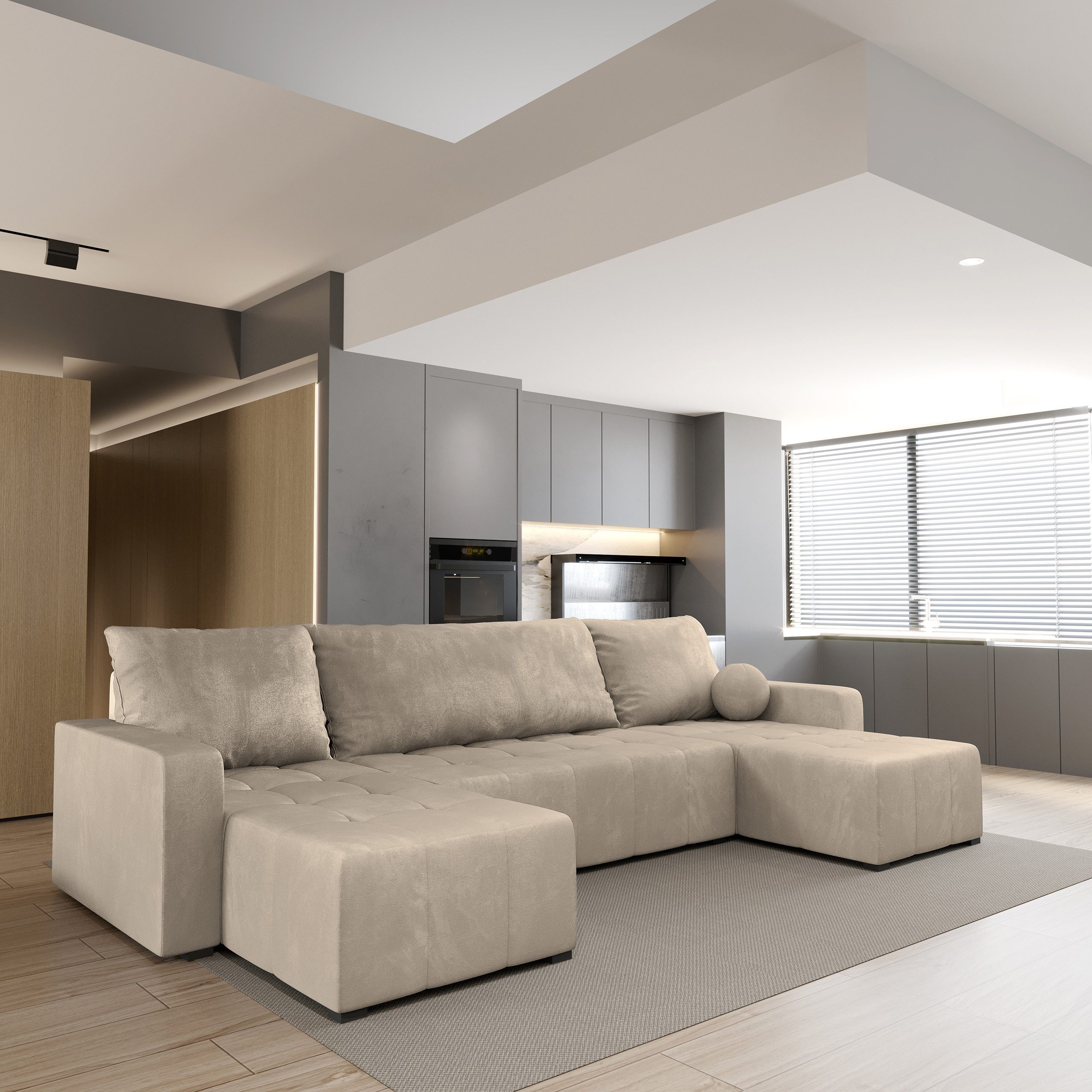 Masseno Ecksofa TOLARI mit Schlaffunktion U-Form, günstig online kaufen