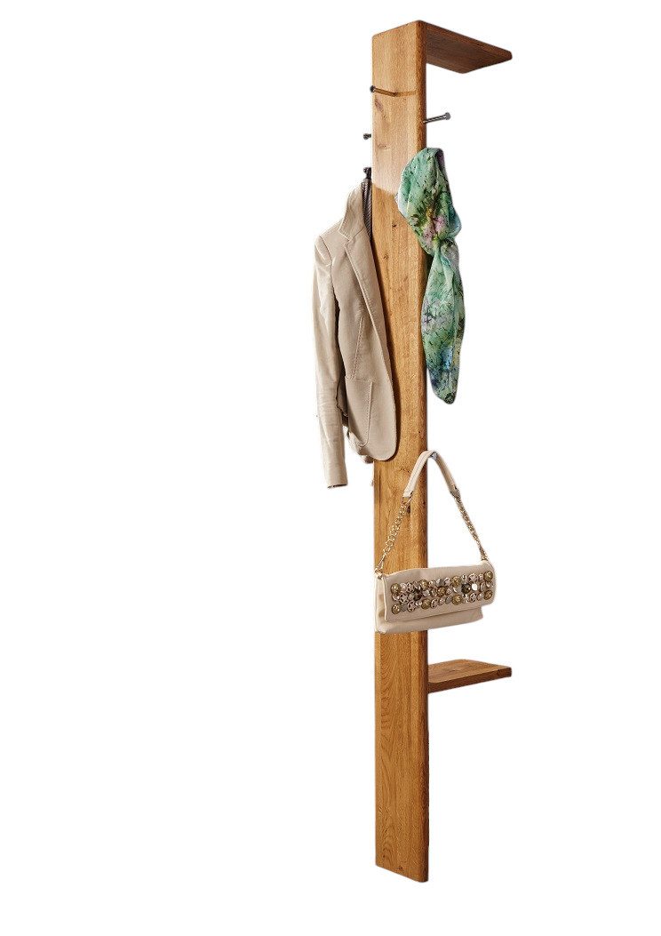 Main Möbel Wandgarderobe Garderobe 30x200cm 'Bayreuth' Wildeiche massiv