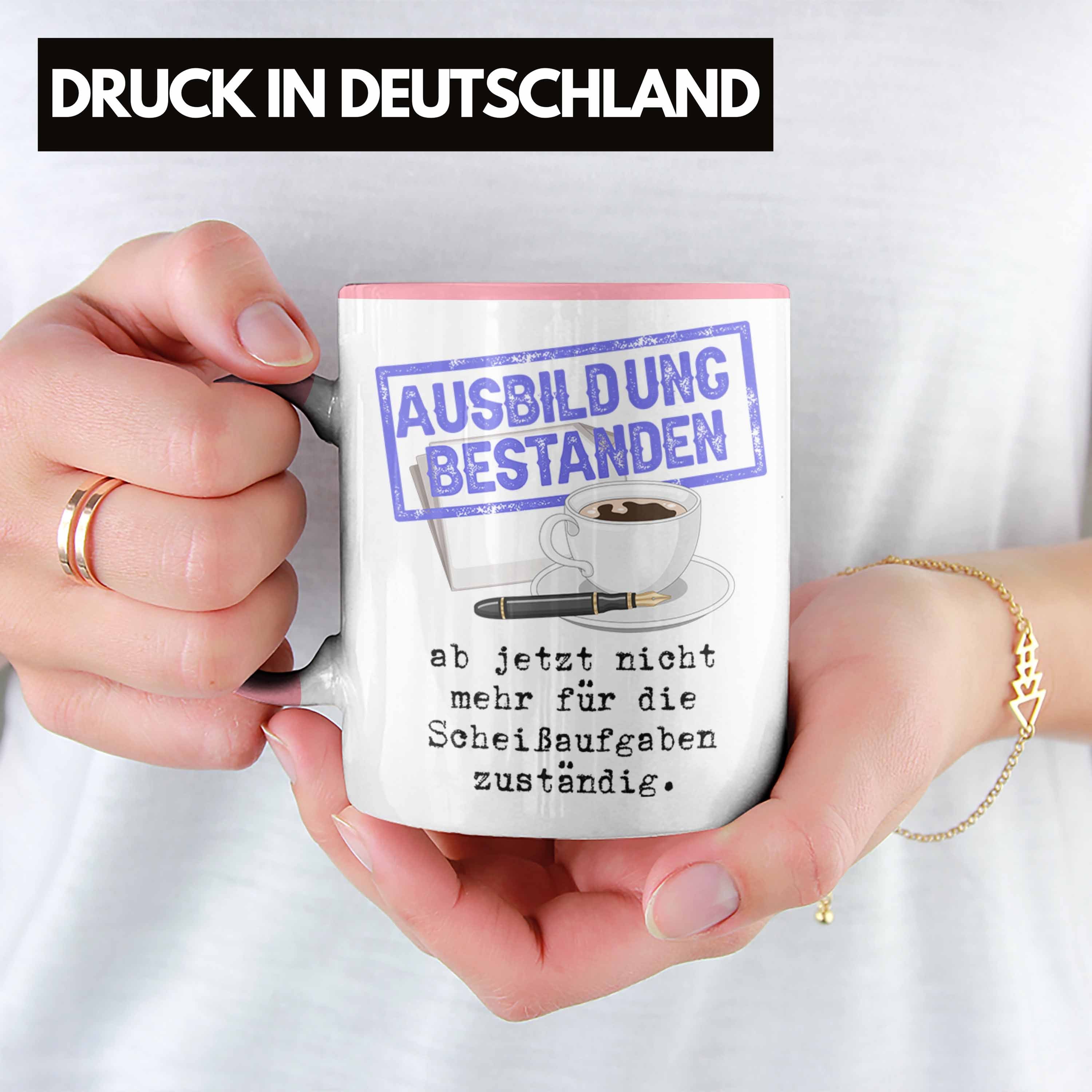 Trendation Tasse Ausbildung Bestandene Rosa Pr Bestanden Stempel Geschenk Tasse Geschenkidee