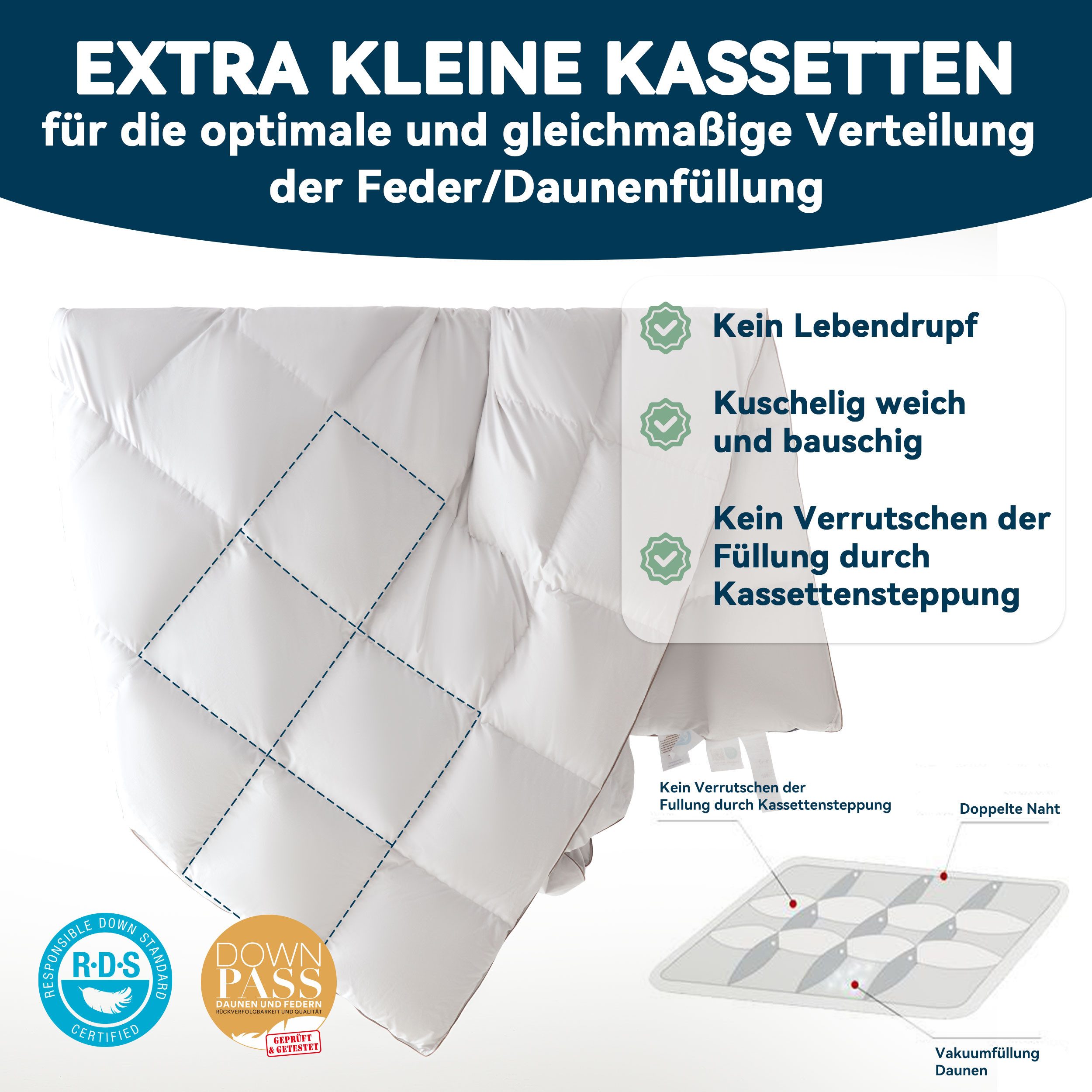 DOWNFOCUS Federbettdecke Winter/Ganzjahres Federbettdecke, 10% Gänsedaunen, günstig online kaufen