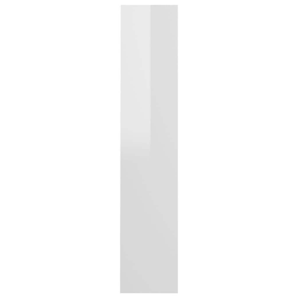 Wand-Hochglanz-Weiß Holzwerkstoff 60x18x90 cm furnicato Schuhschrank