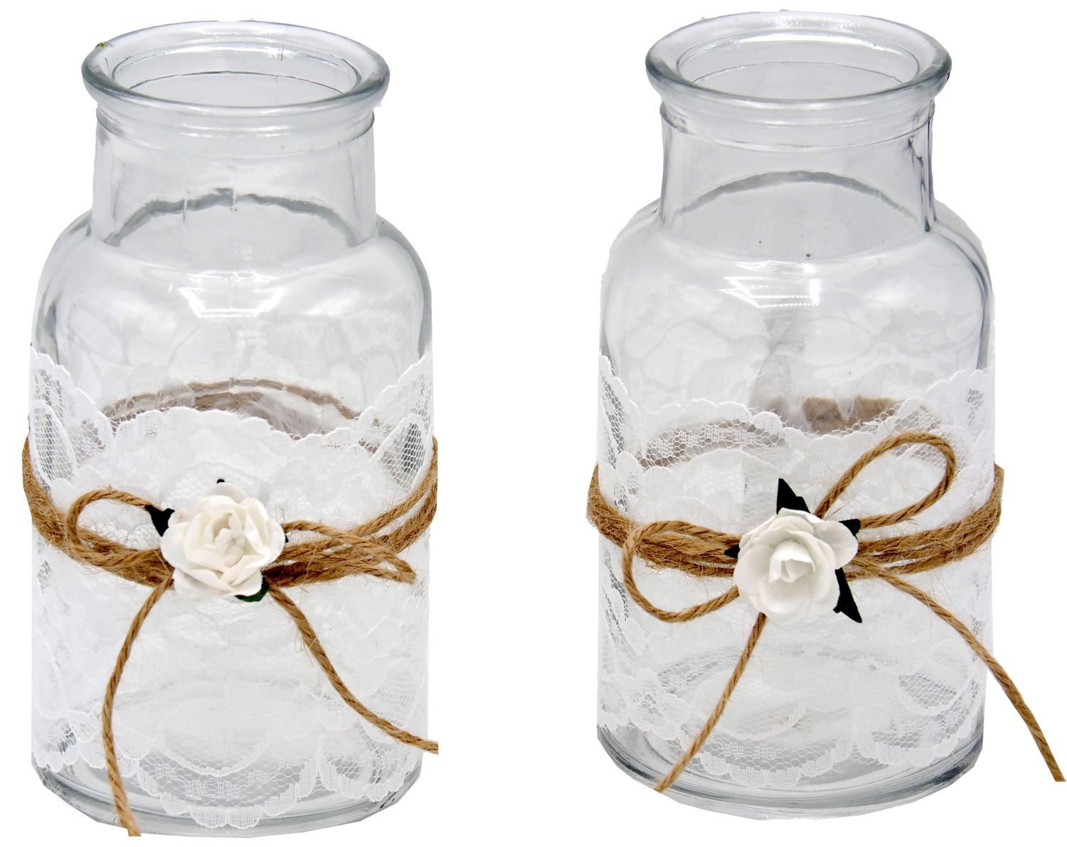 ZauberDeko Tischvase 2 Vasen Hochzeit Vintage günstig online kaufen