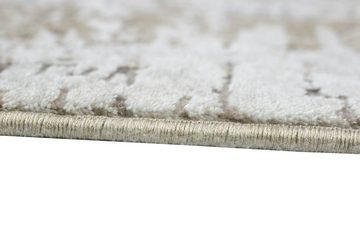 Wollteppich Wollteppich Teppich mit floralem Design Wohnzimmer Teppich Orient aus Naturfasern in beige, Teppich-Traum, rechteckig, Höhe: 7 mm, Wollteppich