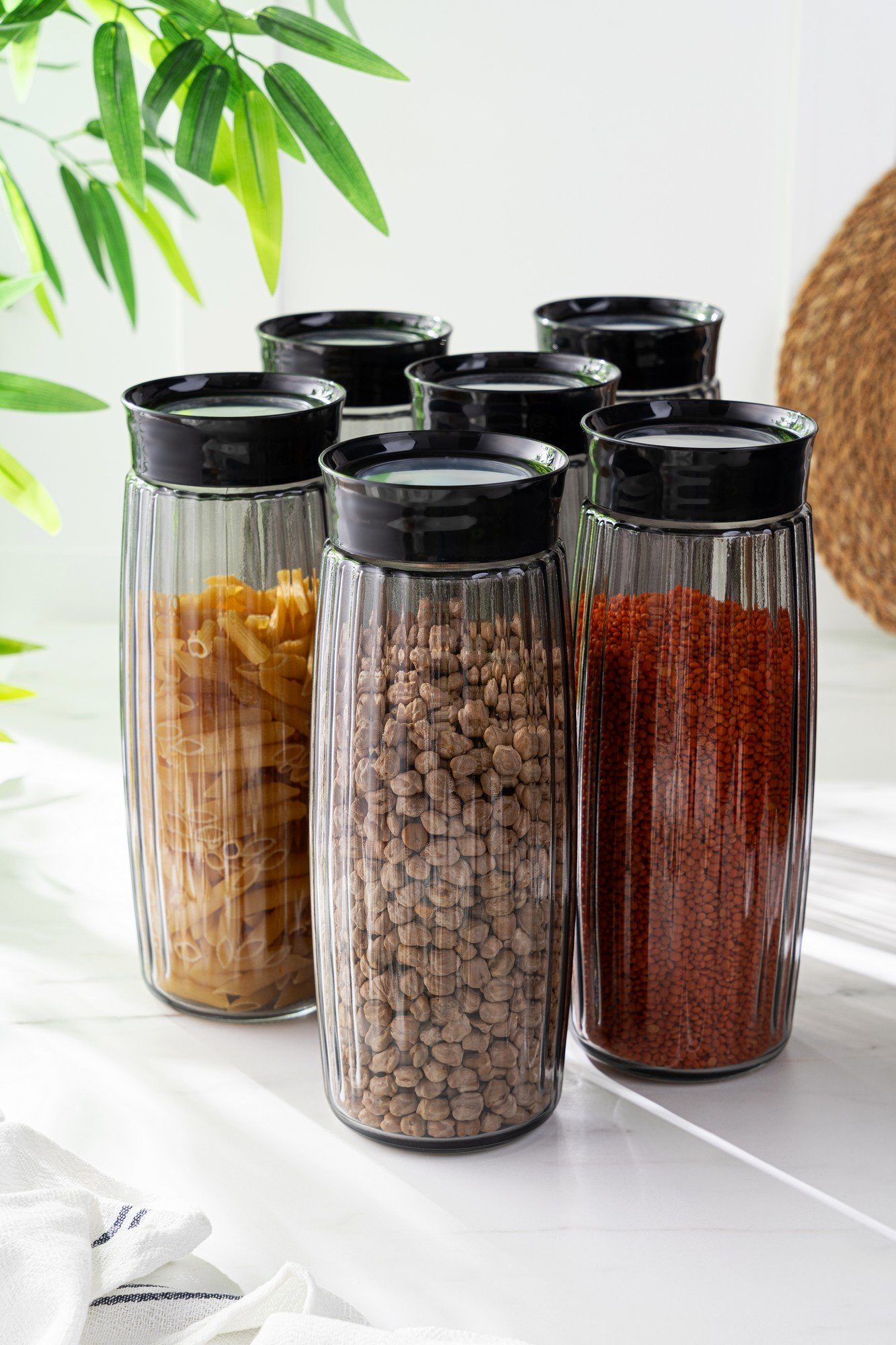 Hermia Concept Glas 100% GLASS, 10 x 10 x 26 cm / 1600 ml (6 Pieces) V3064, 6-tlg.