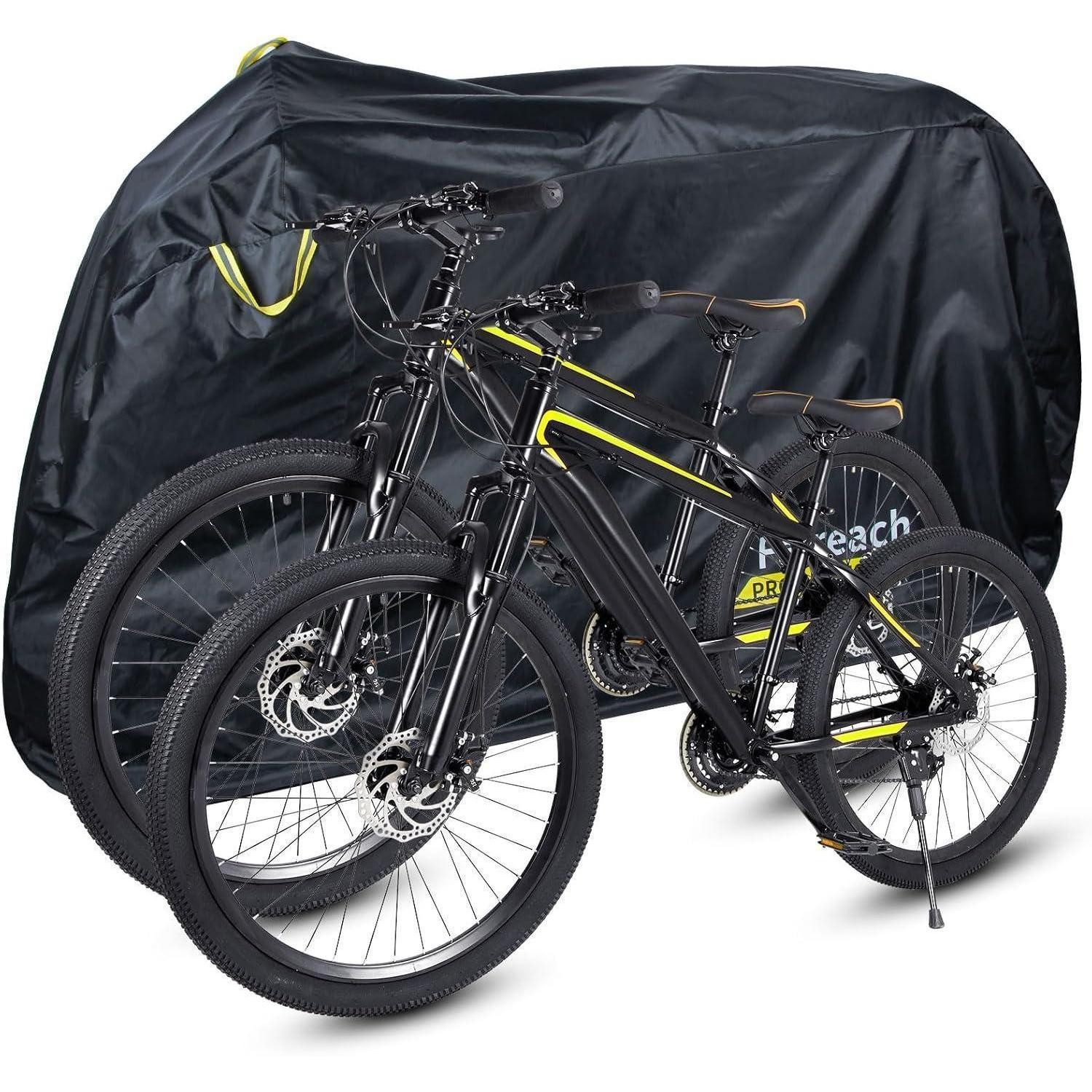 Fahrradschutzhülle Abdeckplane Fahrrad Wasserdicht Premium Stoff Schutz vor Staub Regen