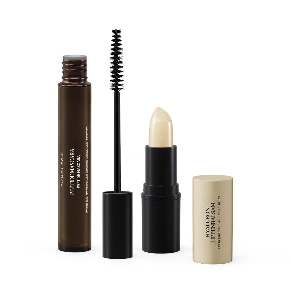 JUNGLÜCK Hautpflege-Set Beauty Essentials Kombi, 1-tlg., dein Duo für lange, dichte Wimpern und gepflegte Lippen