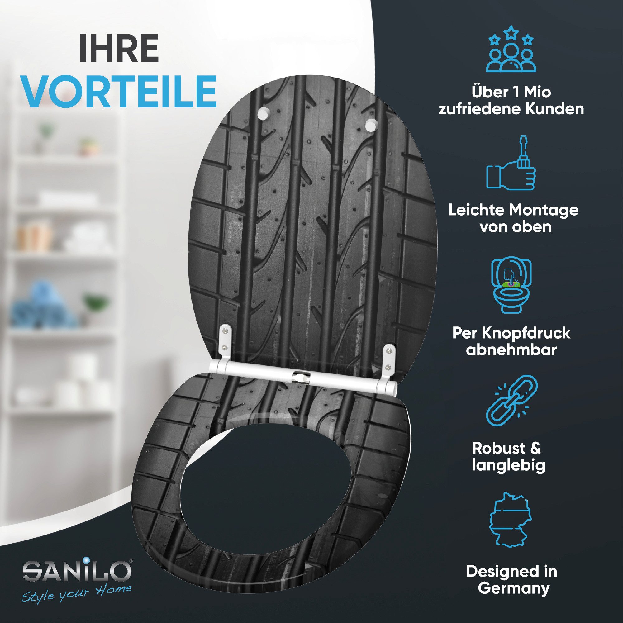 Sanilo WC-Sitz mit Absenkautomatik & Top Fix in vielen Designs, hochwertig, günstig online kaufen