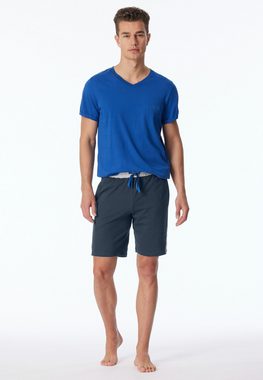 Schiesser Relaxshorts "Mix+Relax" unifarbenes Design mit graumelierten Streifen an den Seiten