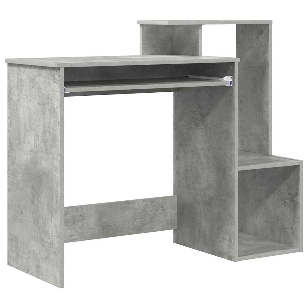 vidaXL Schreibtisch Schreibtisch Betongrau 106 x 41 x 88.5 cm Holzwerkstoff (1-St)