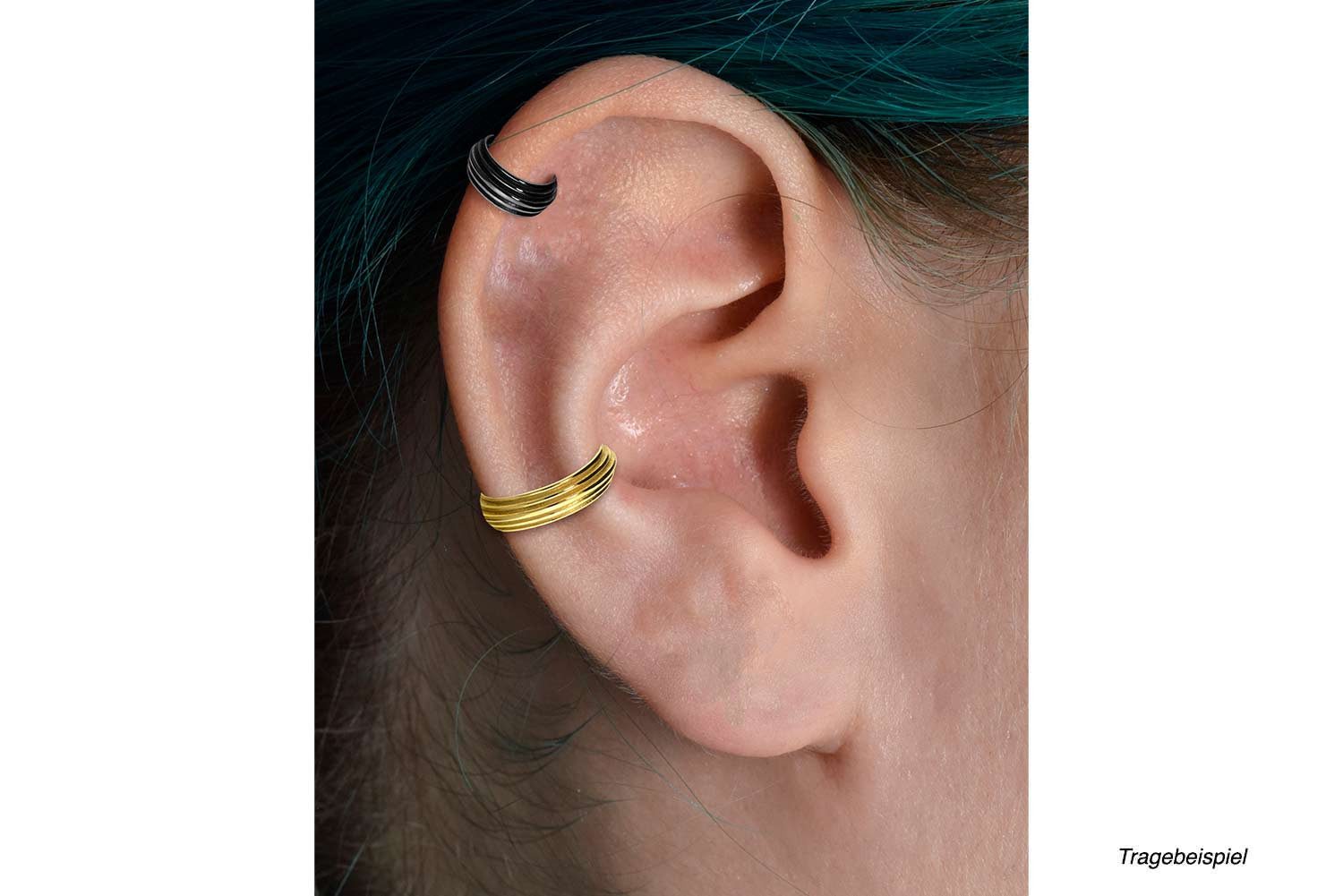PIERCINGLINE Nasenpiercing Chirurgenstahl Segmentring Clicker 5 RINGE Ohrpiercing Septum Nase (Clicker, 1-tlg), Ohrpiercing für Conch, Helix, Tragus, Daith, Lobe