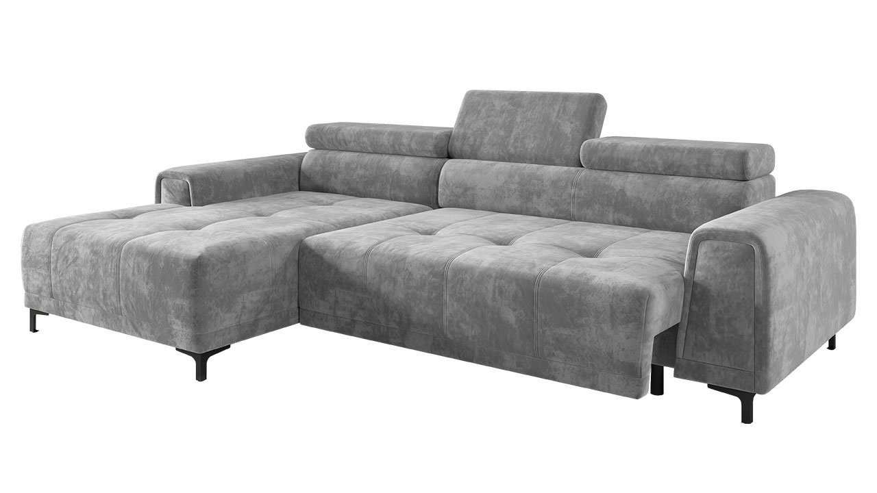 L-Form MIRJAN24 97 Monolith Eckcouch Mini, mit Ecksofa Einstellbare mit Kopfstützen, Volta Schlaffunktion, Design