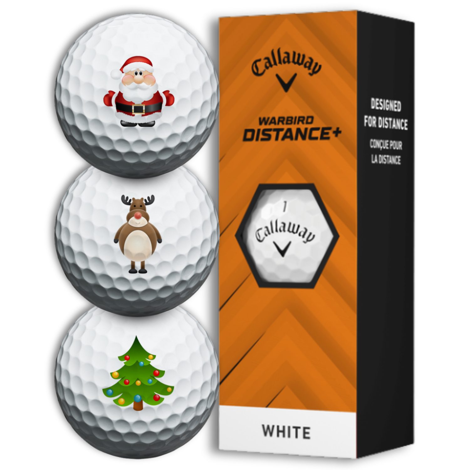 Callaway Golfball Warbird Weihnachtsgolfbälle Christmas Golfbälle 3er Set (1-St)