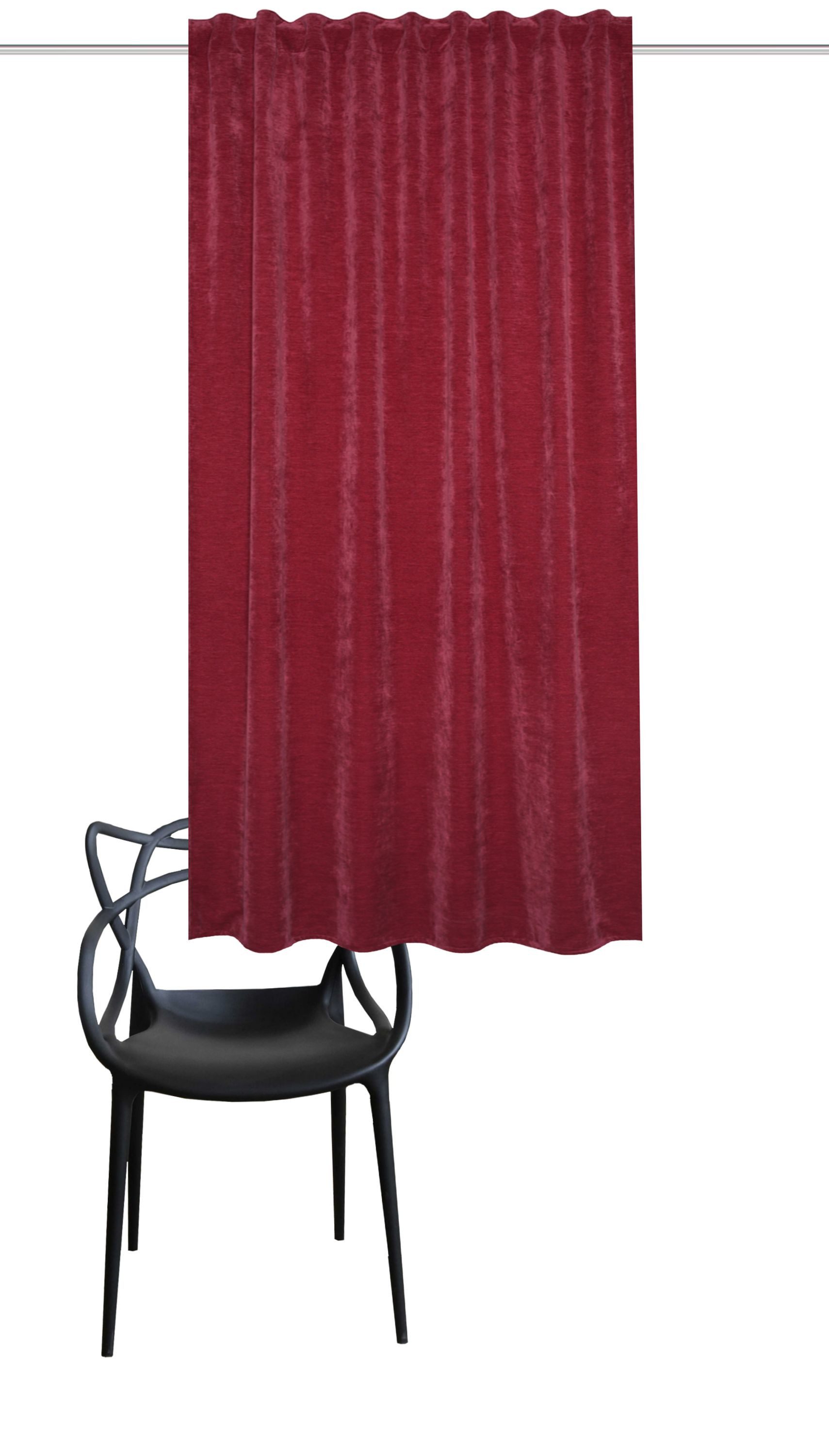 HOME WOHNIDEEN Vorhang 085425 Fertigschal Thermo-Chenille WOLLY mit Multifunktionsband (1 St), Multifunktionsband, blickdicht, Polyester
