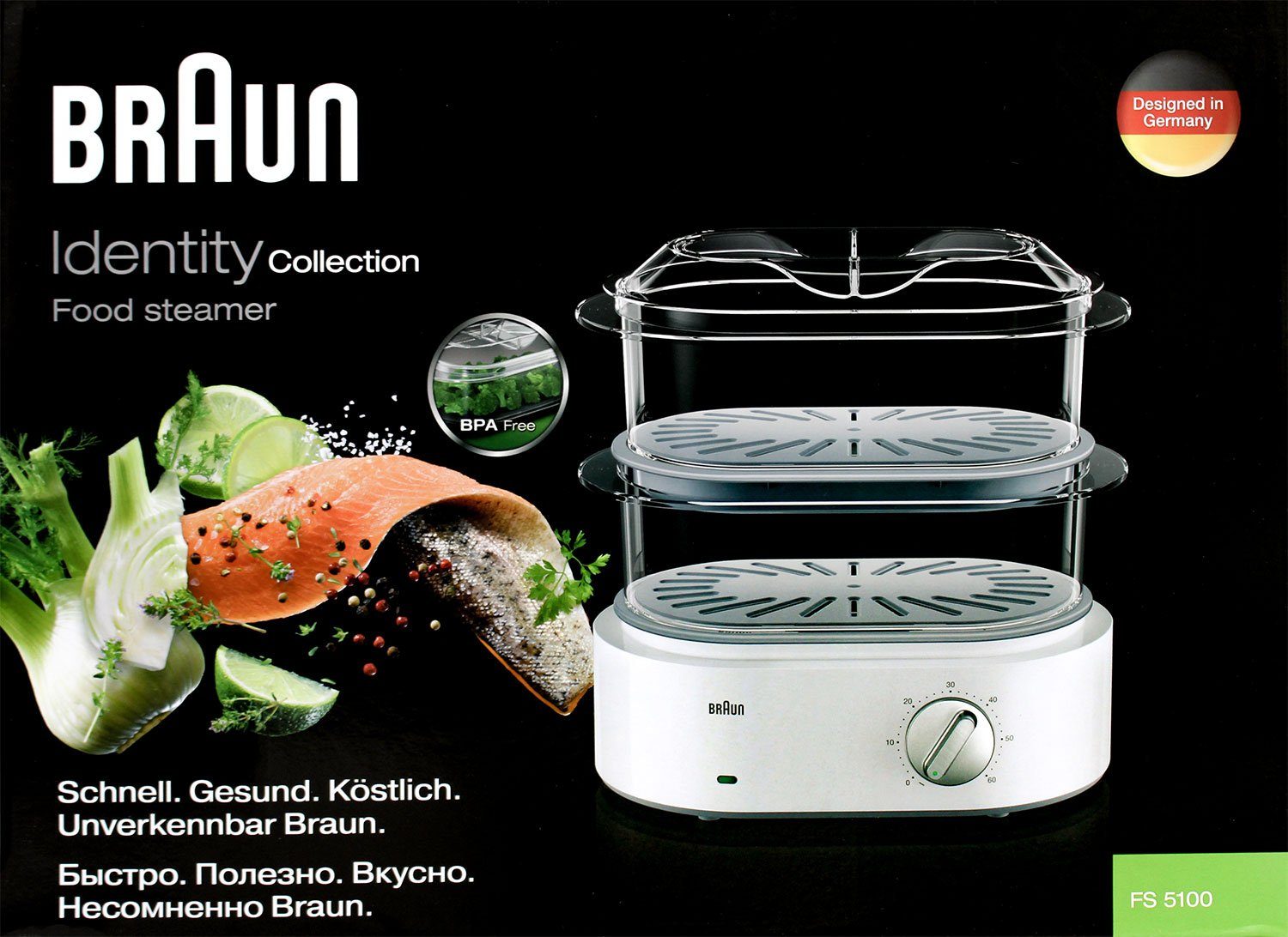 Braun Dampfgarer Braun FS 5100 IdentityCollection Dampfgarer weiß