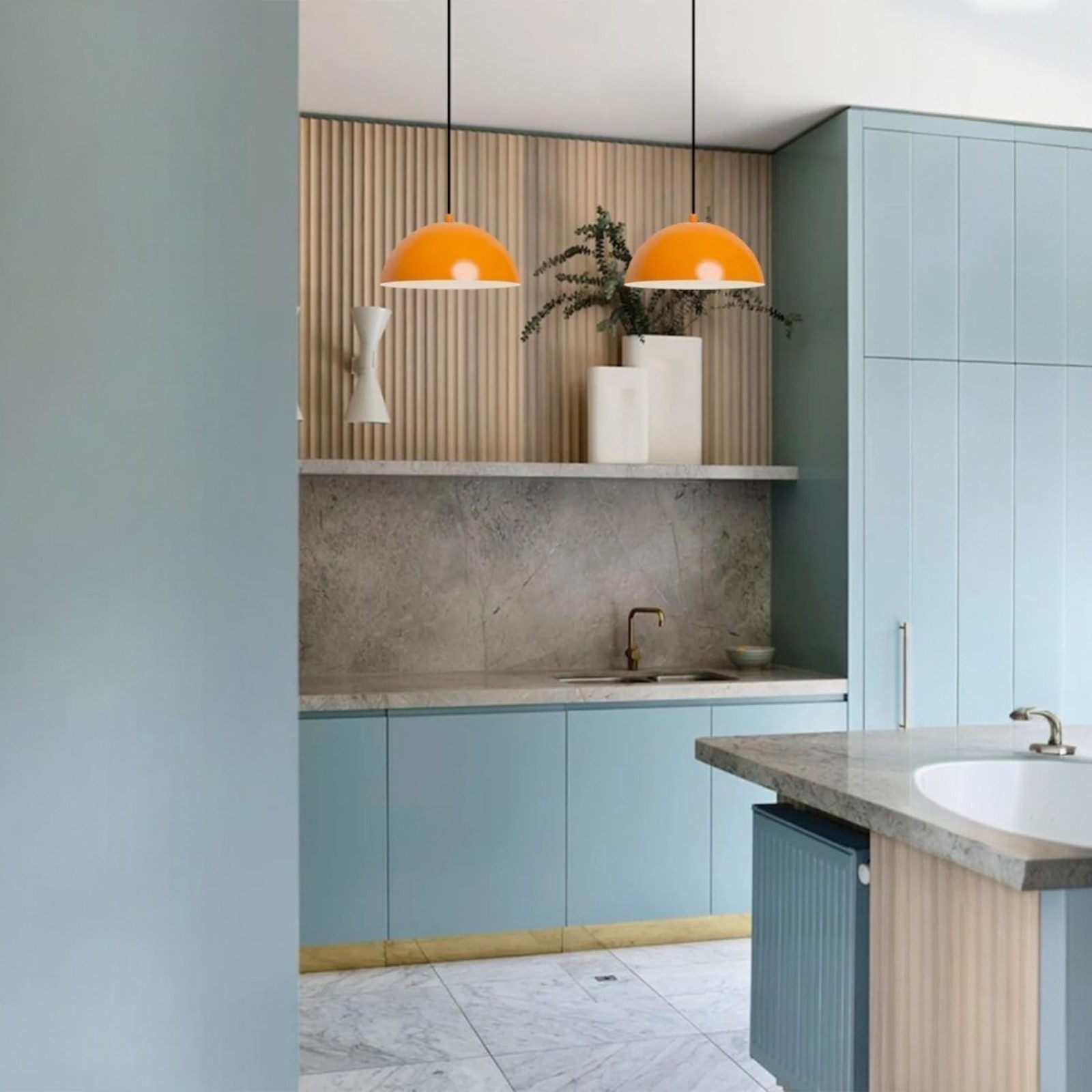 Bamyum Pendelleuchte Bamyum Hängelampe Vintage Ø26 cm E27 Metall Lampe, ohn günstig online kaufen