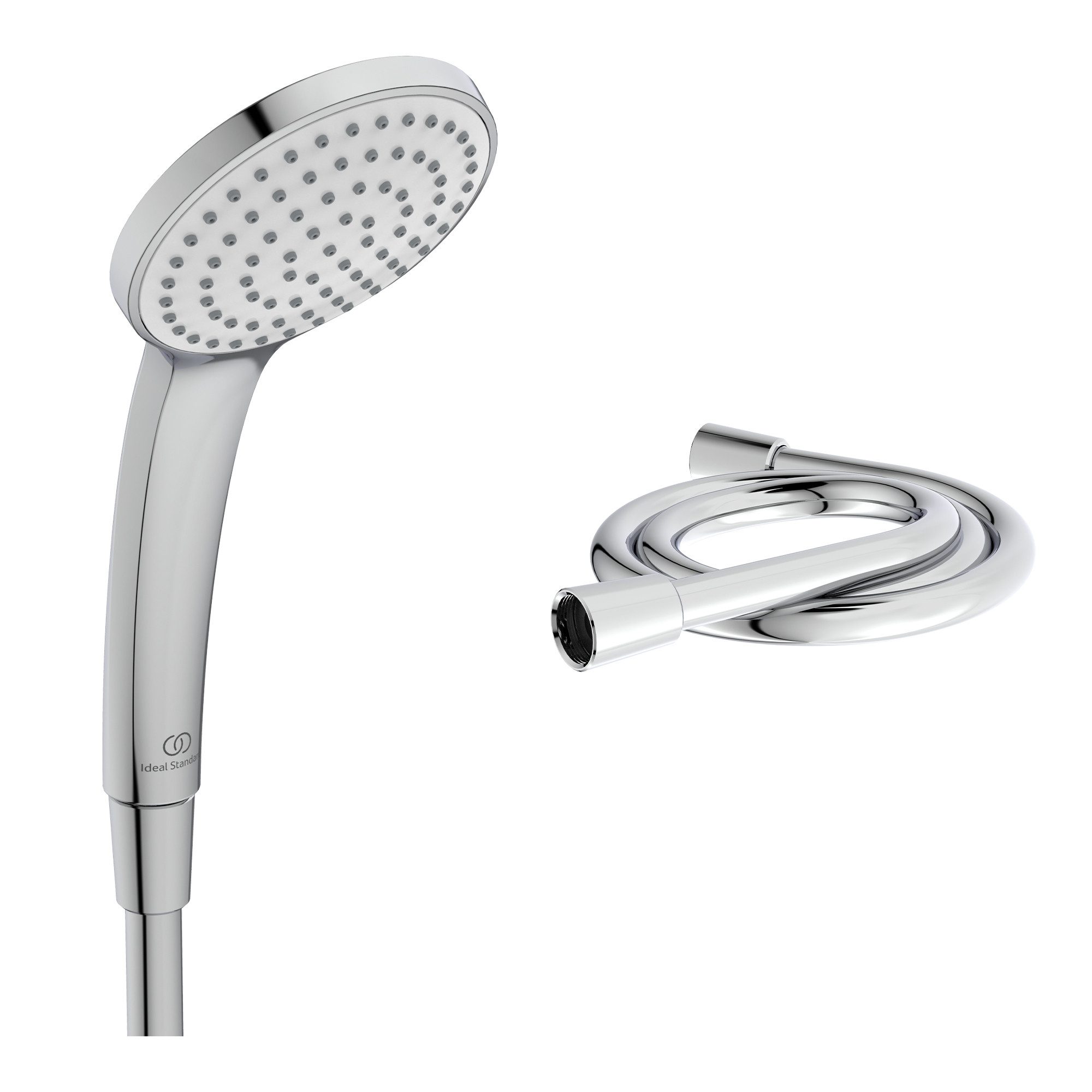 Ideal Standard Duschbrause Alero, 1-Funktionhandbrause und Schlauch 1250mm, universeller G-1/2-Anschluss