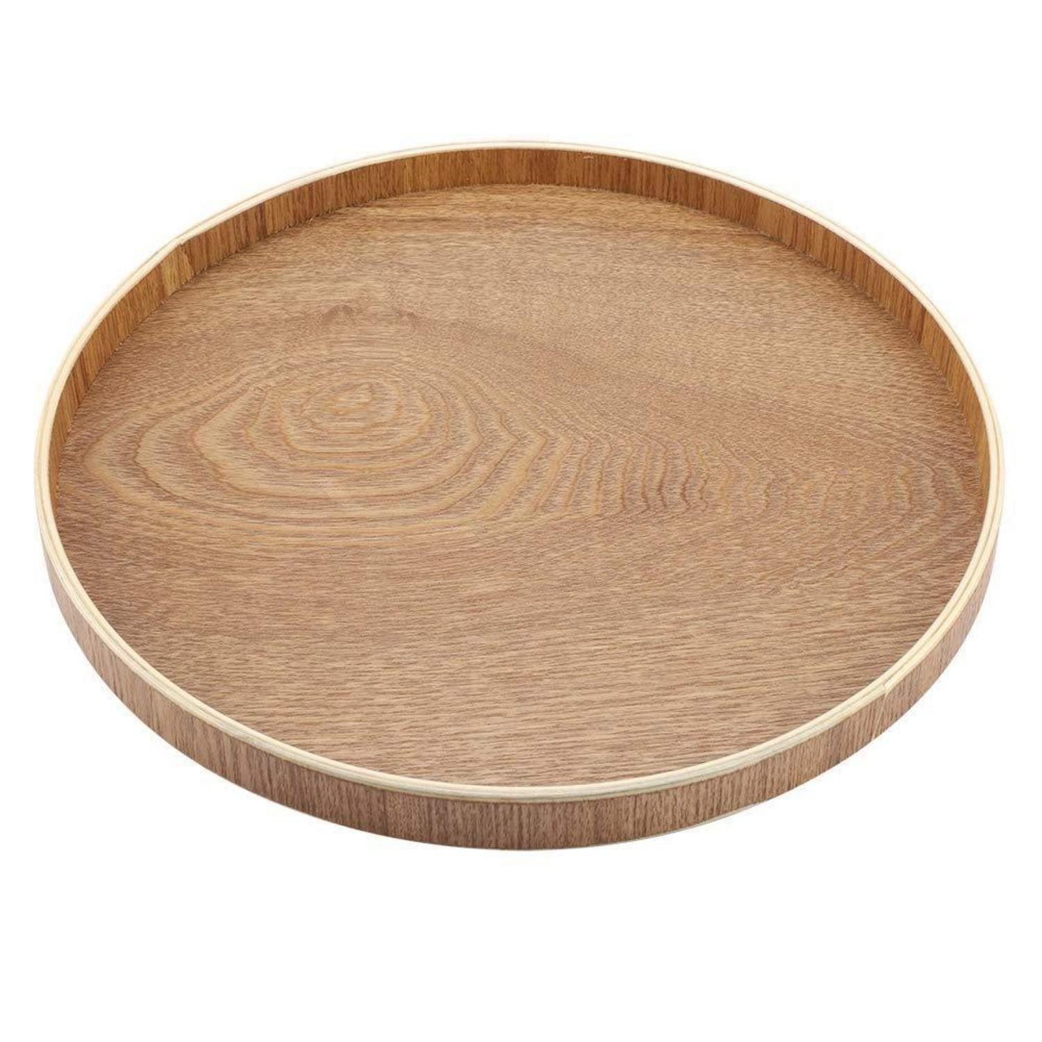LuxusKollektion Servierplatte Rundes Holztablett 30cm, Holz