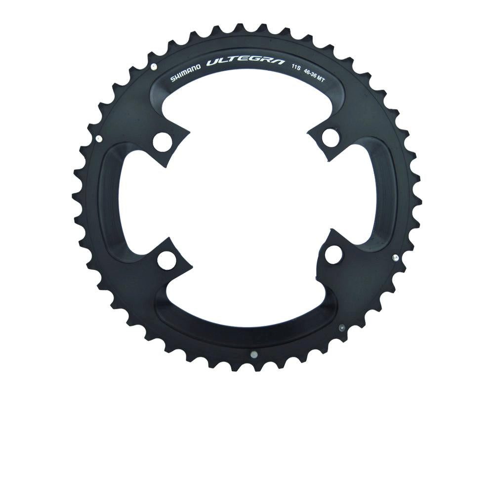 Kettenschaltung SHIMANO Kettenblatt ULTEGRA FC-R8000 46 Zähne Schwarz - präziser Antri