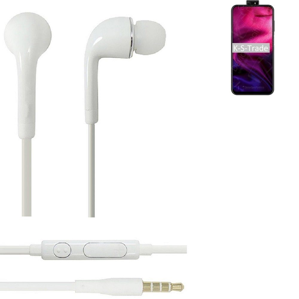 K-S-Trade für HiSense Infinity H50 Zoom In-Ear-Kopfhörer (Kopfhörer Headset mit Mikrofon u Lautstärkeregler weiß 3,5mm)