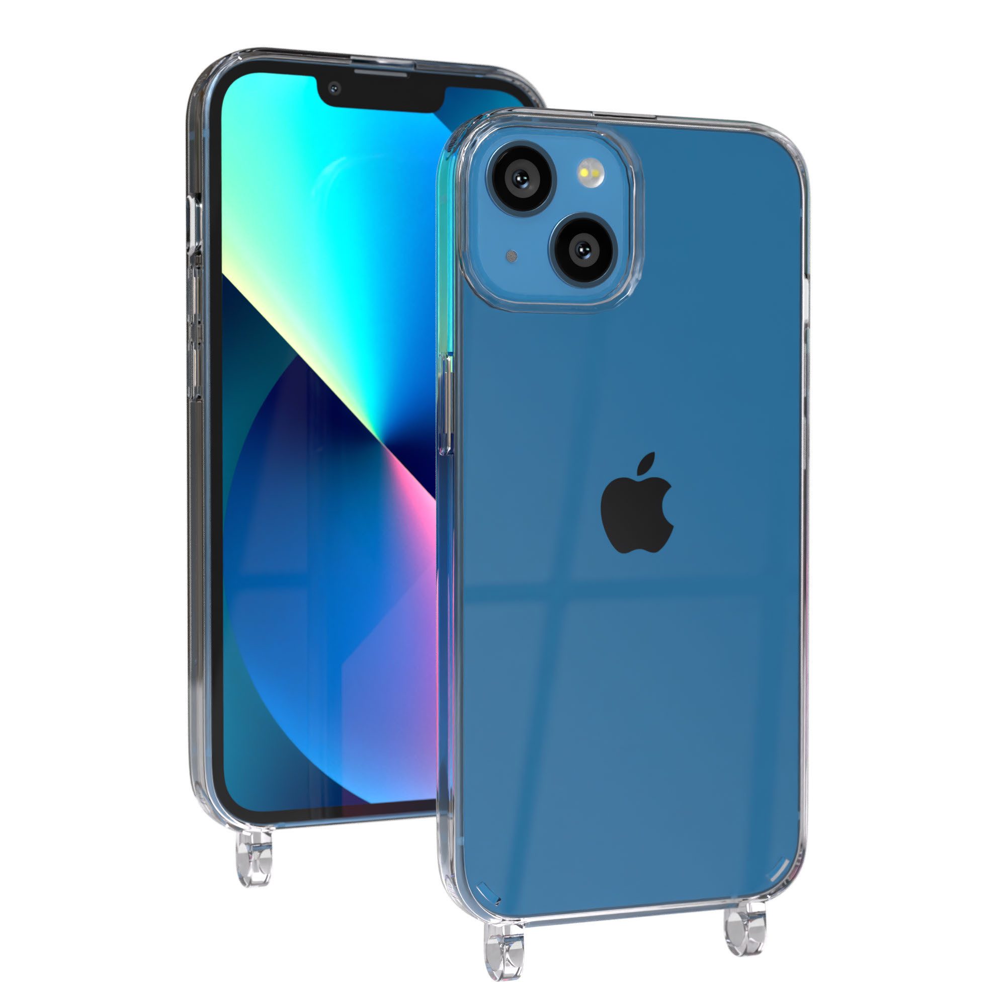 EAZY CASE Handykette Handyhülle für Handyketten mit Befestigungsösen 6,1 Zoll, Handyhülle mit Befestigungsösen, Handyhülle Slim